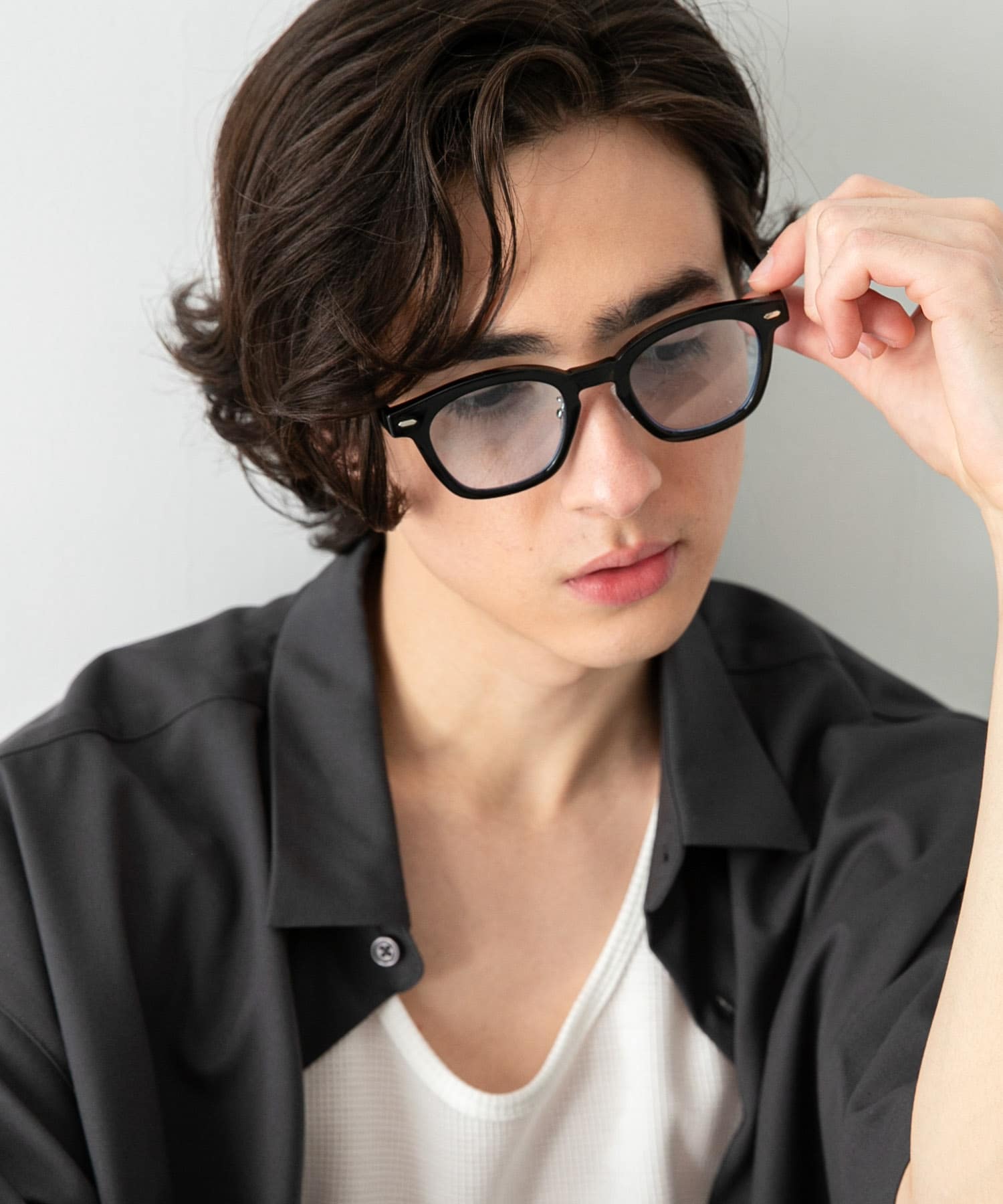 『ユニセックス』ウェリントンサングラス BLUE one