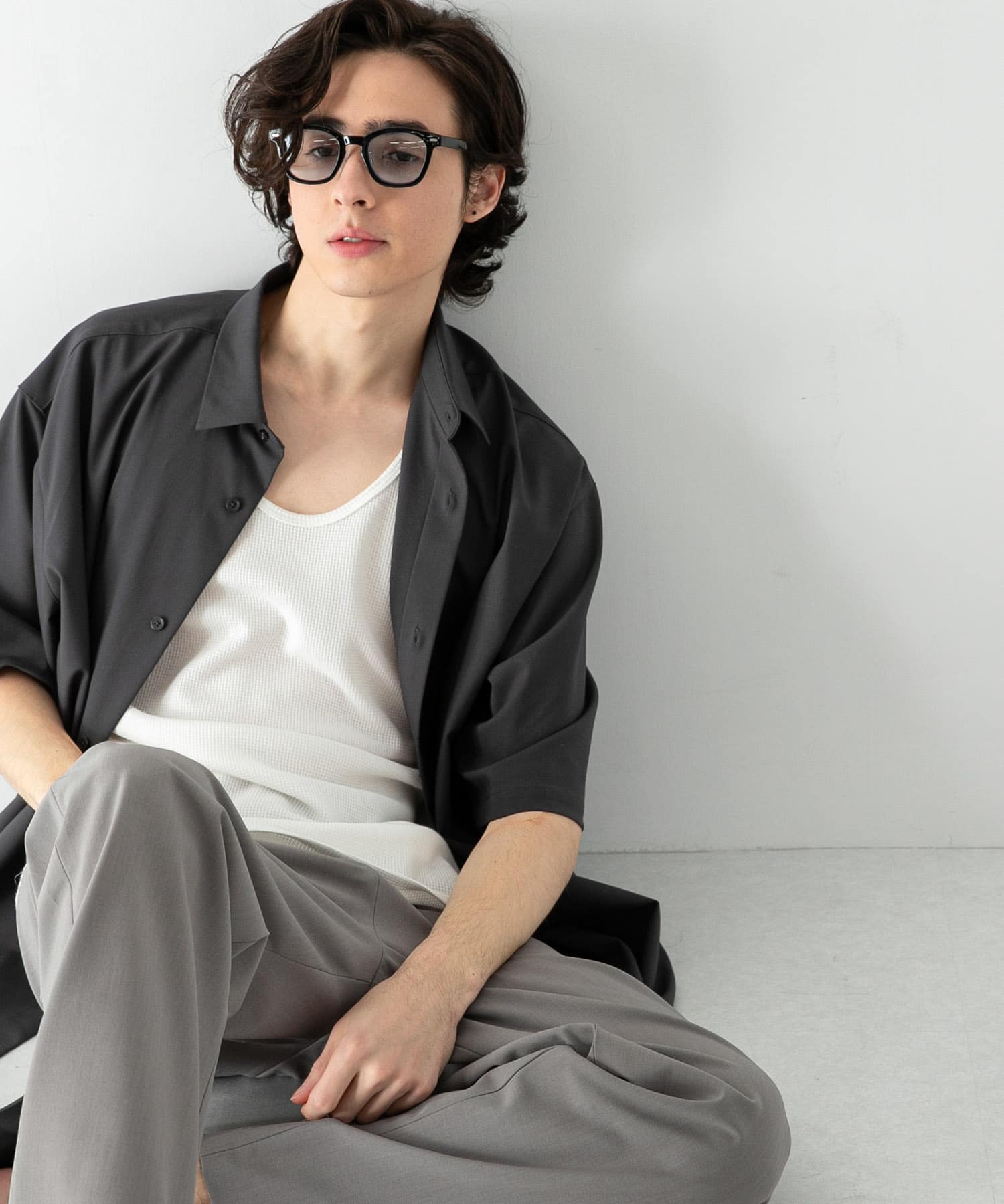 『ユニセックス』ウェリントンサングラス BLUE one