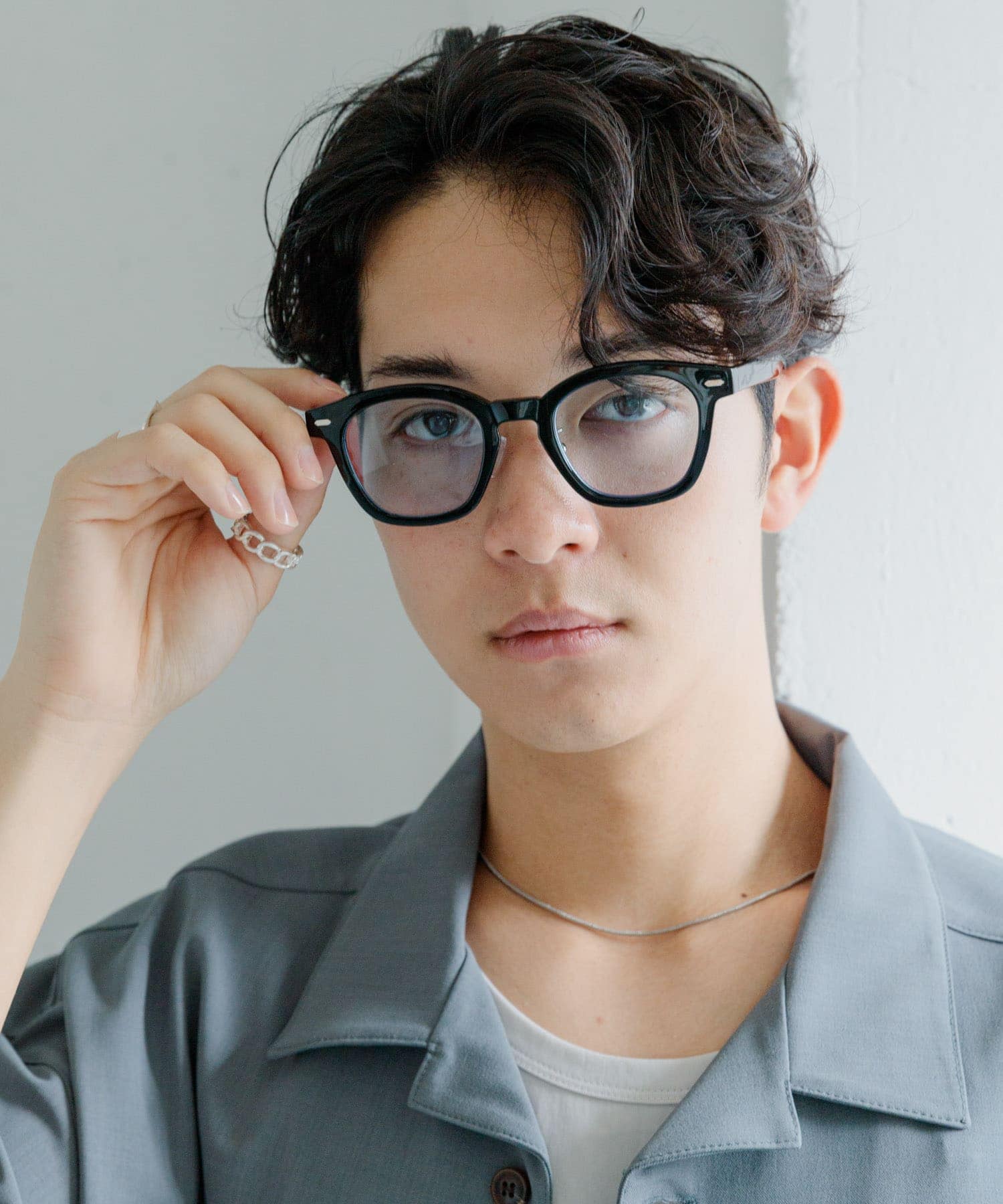 『ユニセックス』ウェリントンサングラス BLUE one