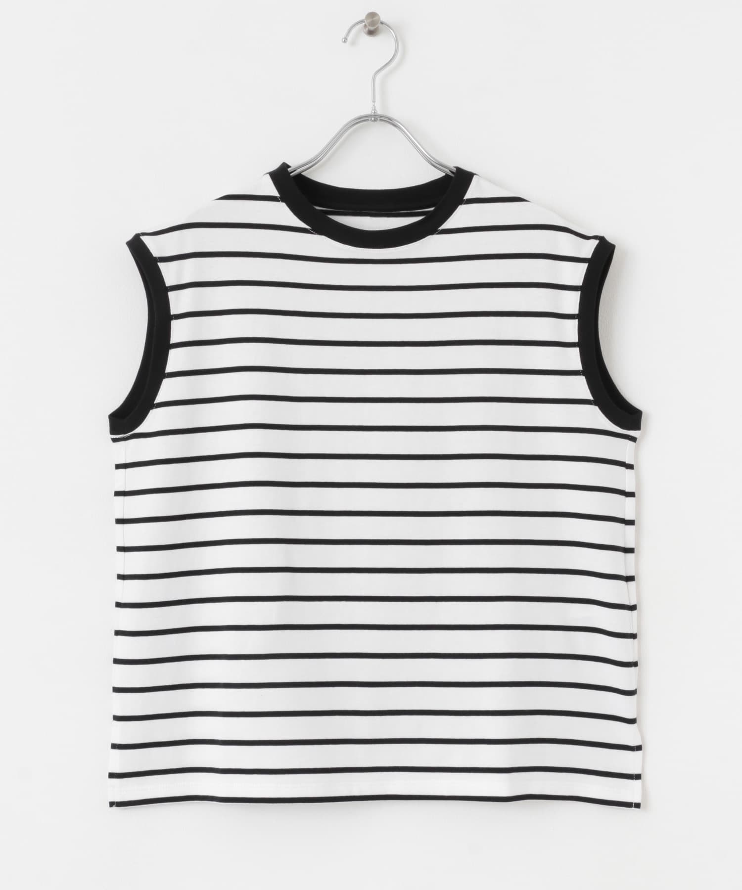 クールタッチフレンチスリーブTシャツ WHT×BLK one