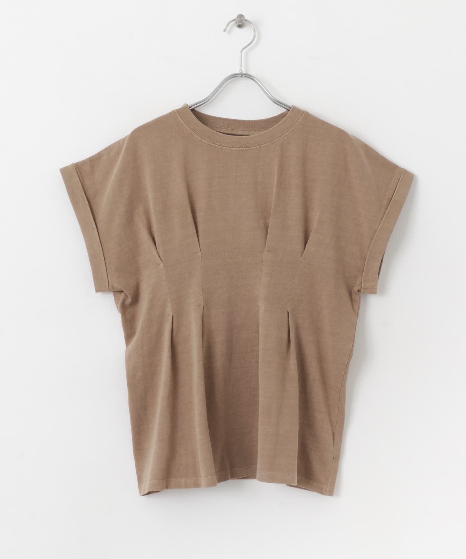 ウエストタックピグメントTシャツ L.BROWN one