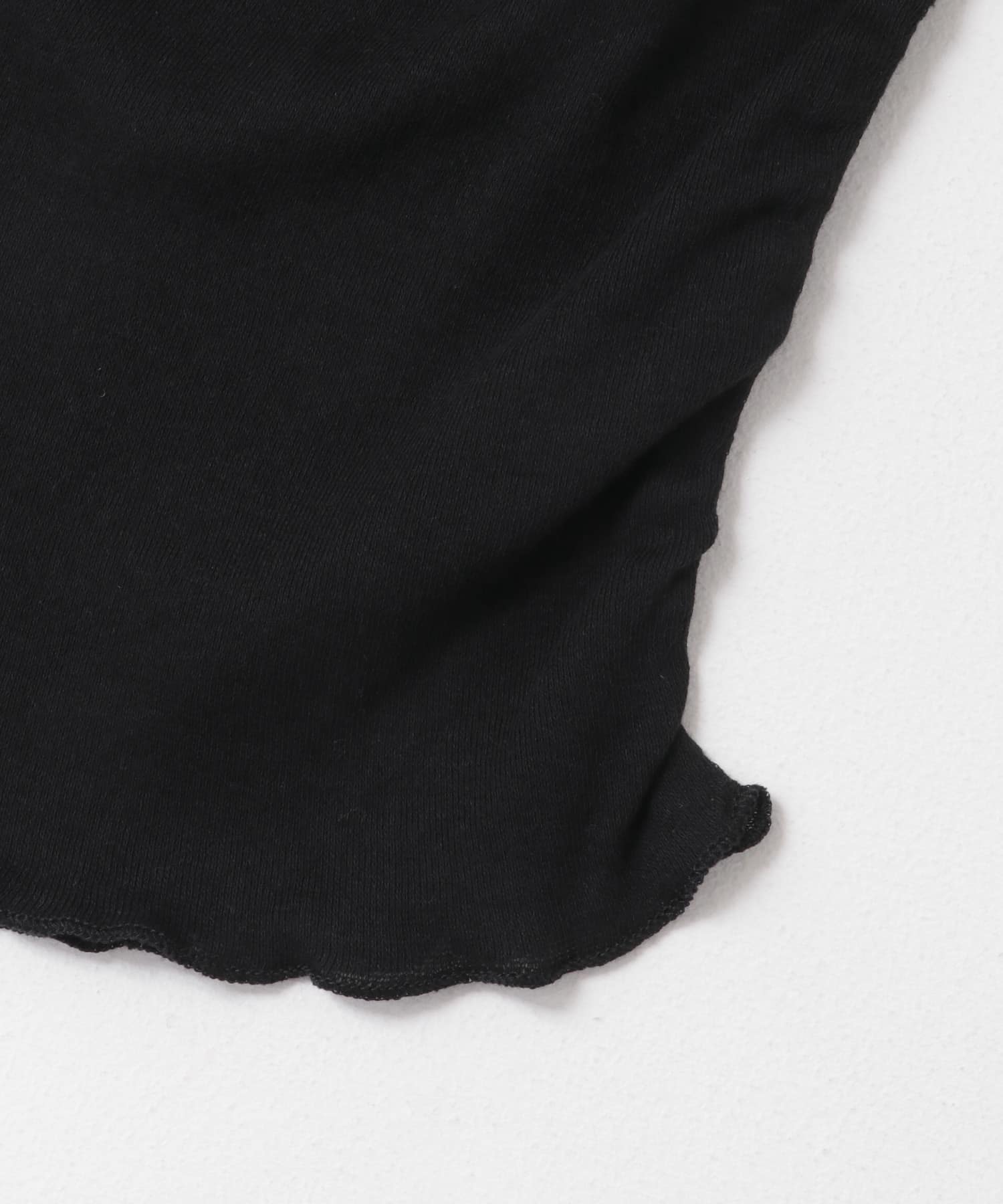 シャーリングオフショルダーシアートップ BLACK one