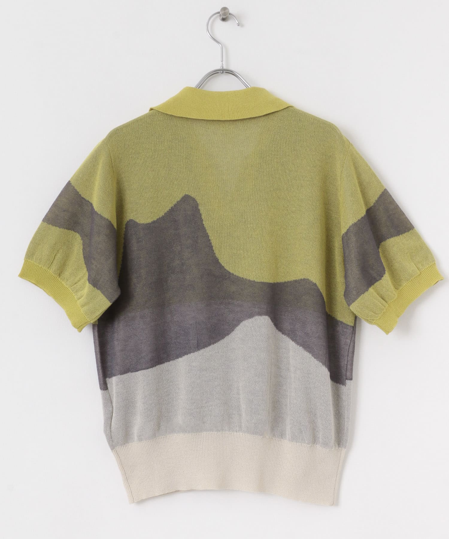 ニュアンスジャガードシアーセーター YELLOW one