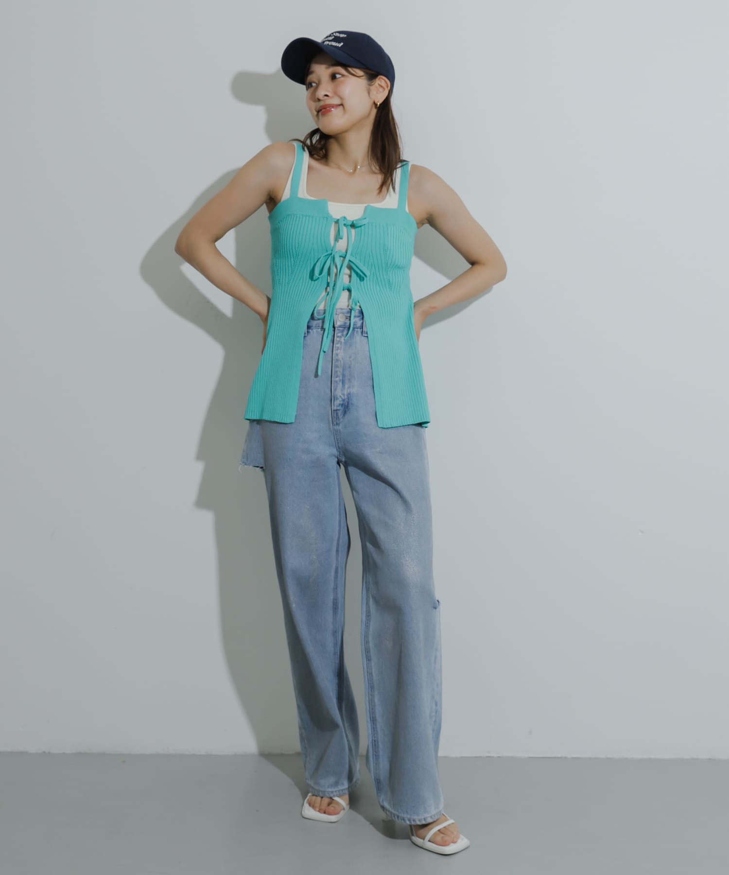 身長：155cm サイズ：one