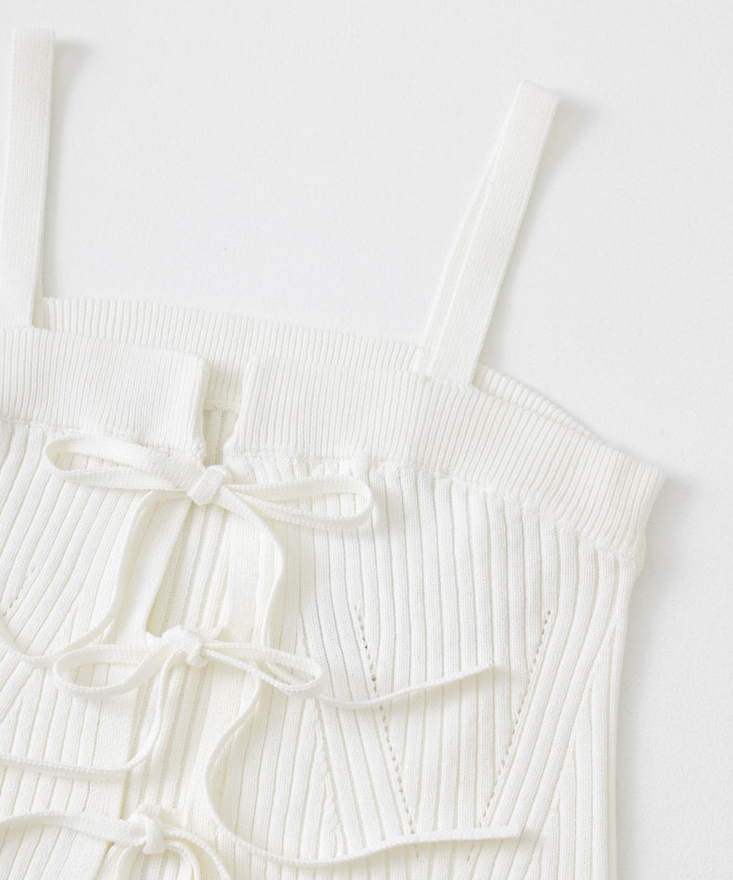 フロントリボンニットキャミソール IVORY one