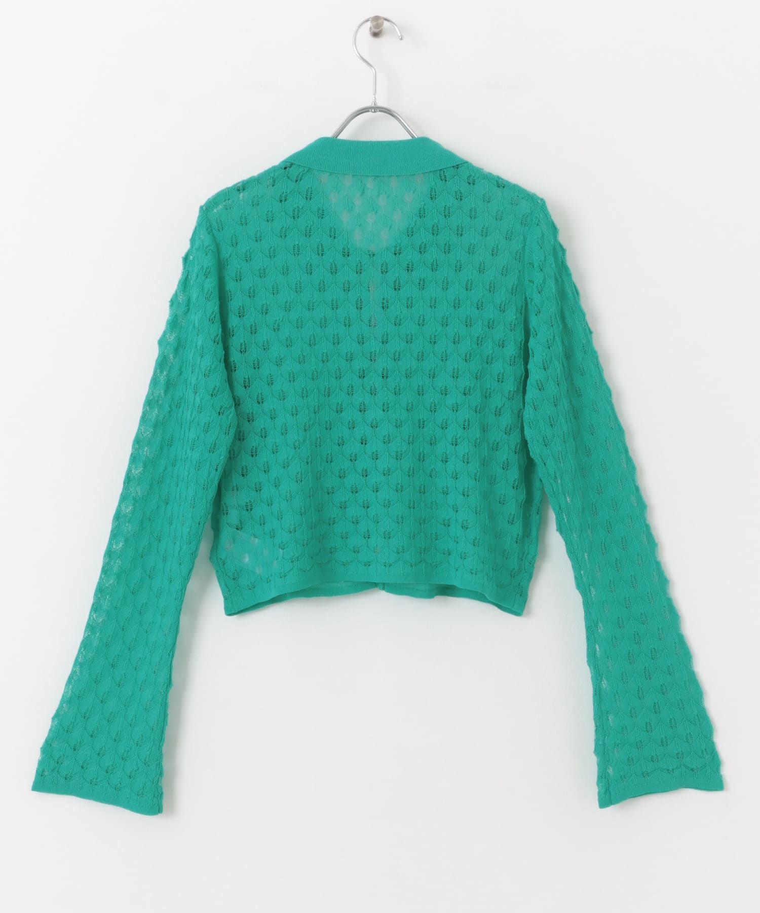 トゲトゲニットリボンカーディガン GREEN one