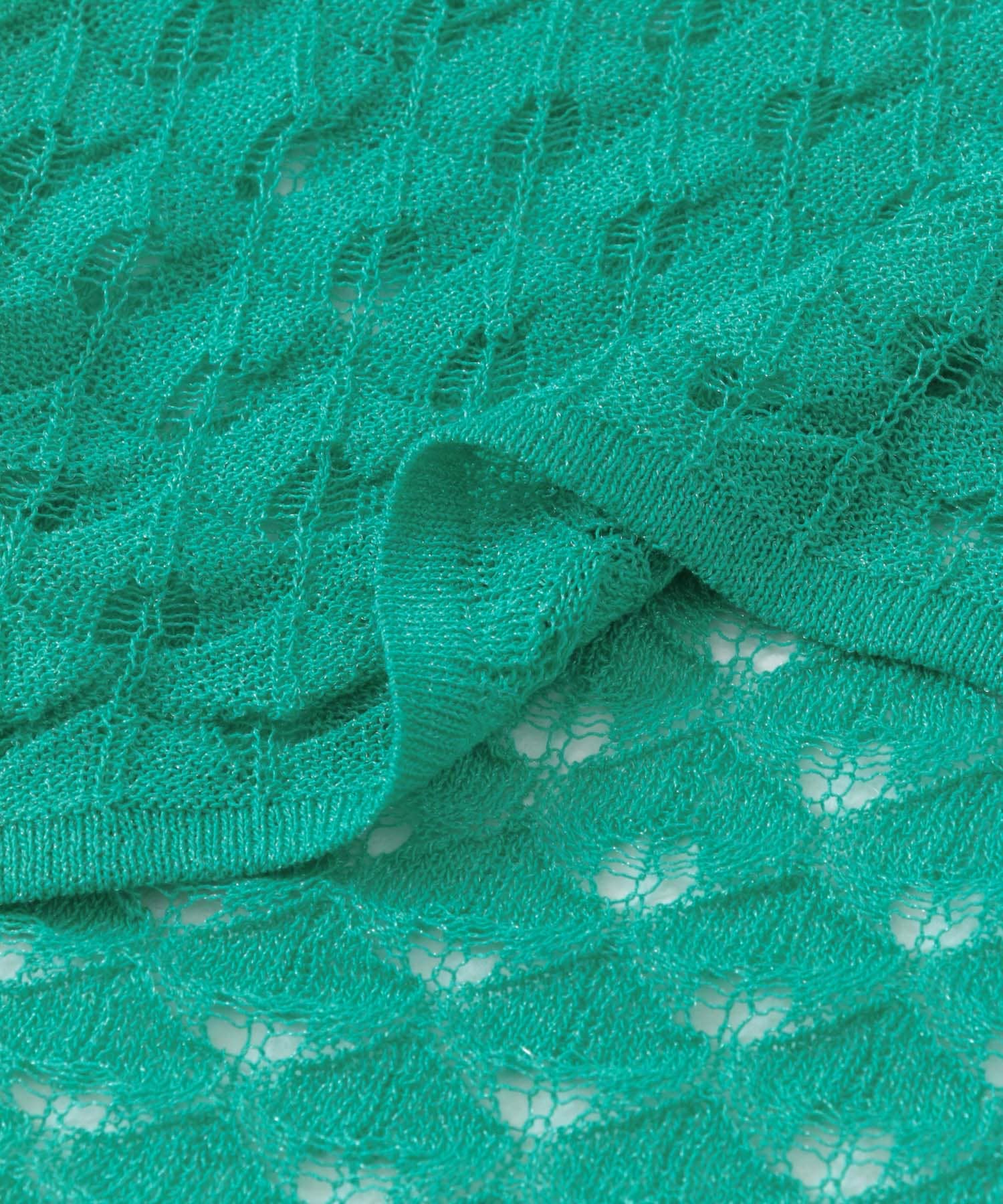 トゲトゲニットリボンカーディガン GREEN one