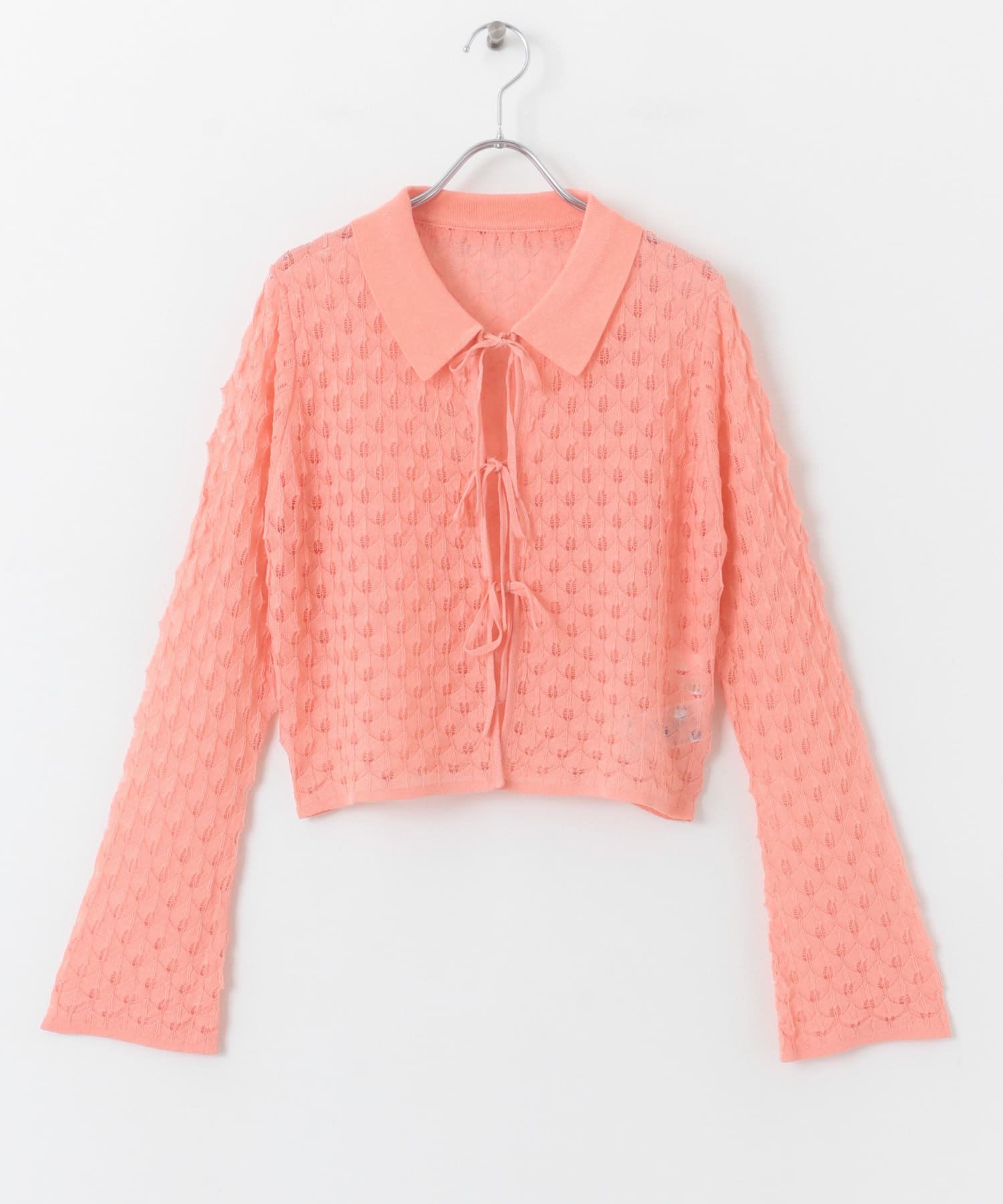 トゲトゲニットリボンカーディガン L.PINK one