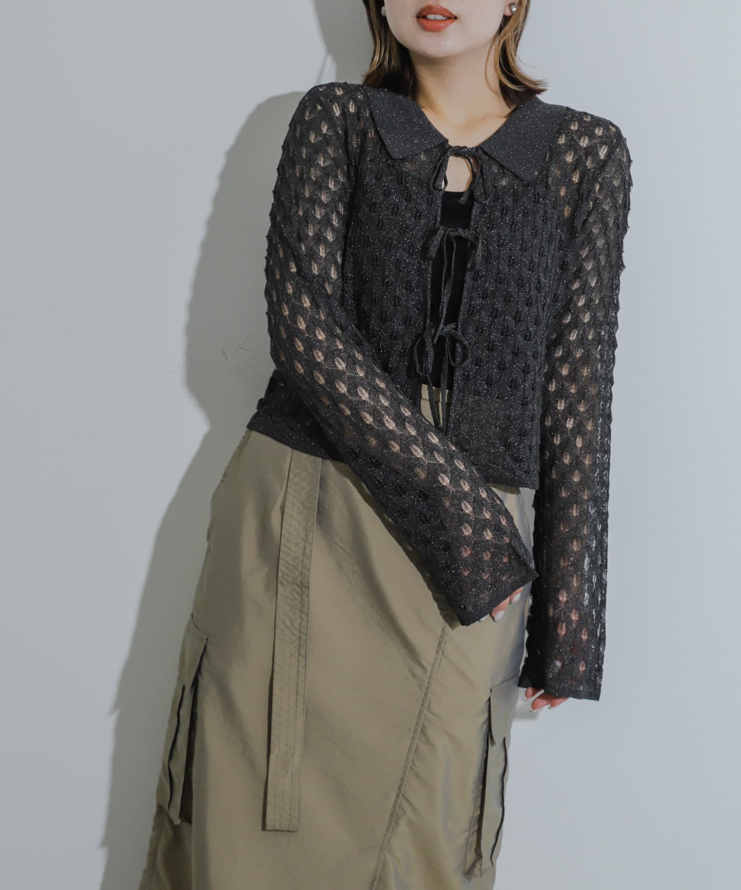 身長：158cm サイズ：one