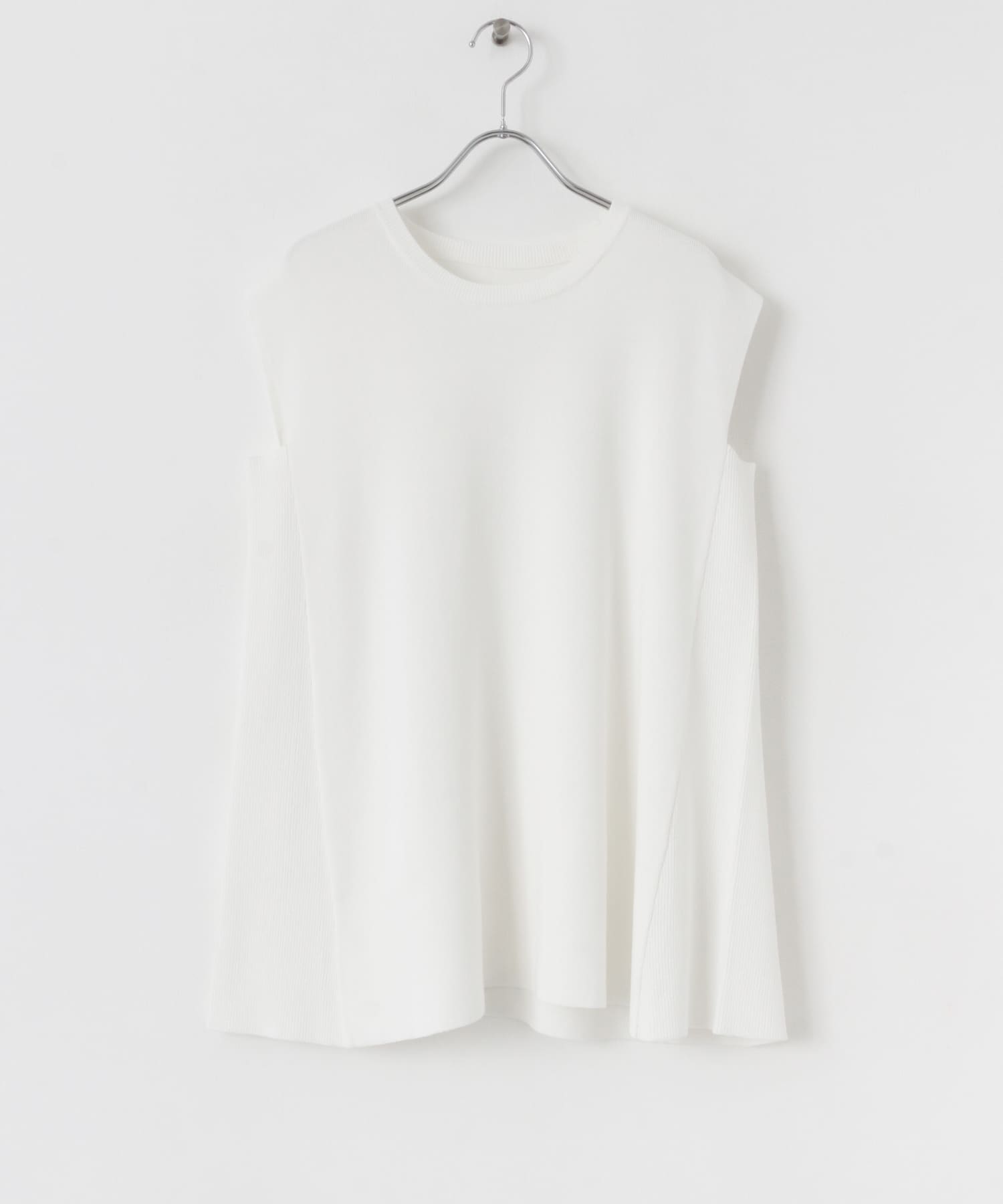 フレンチスリーブフレアチュニックセーター OFF WHITE one