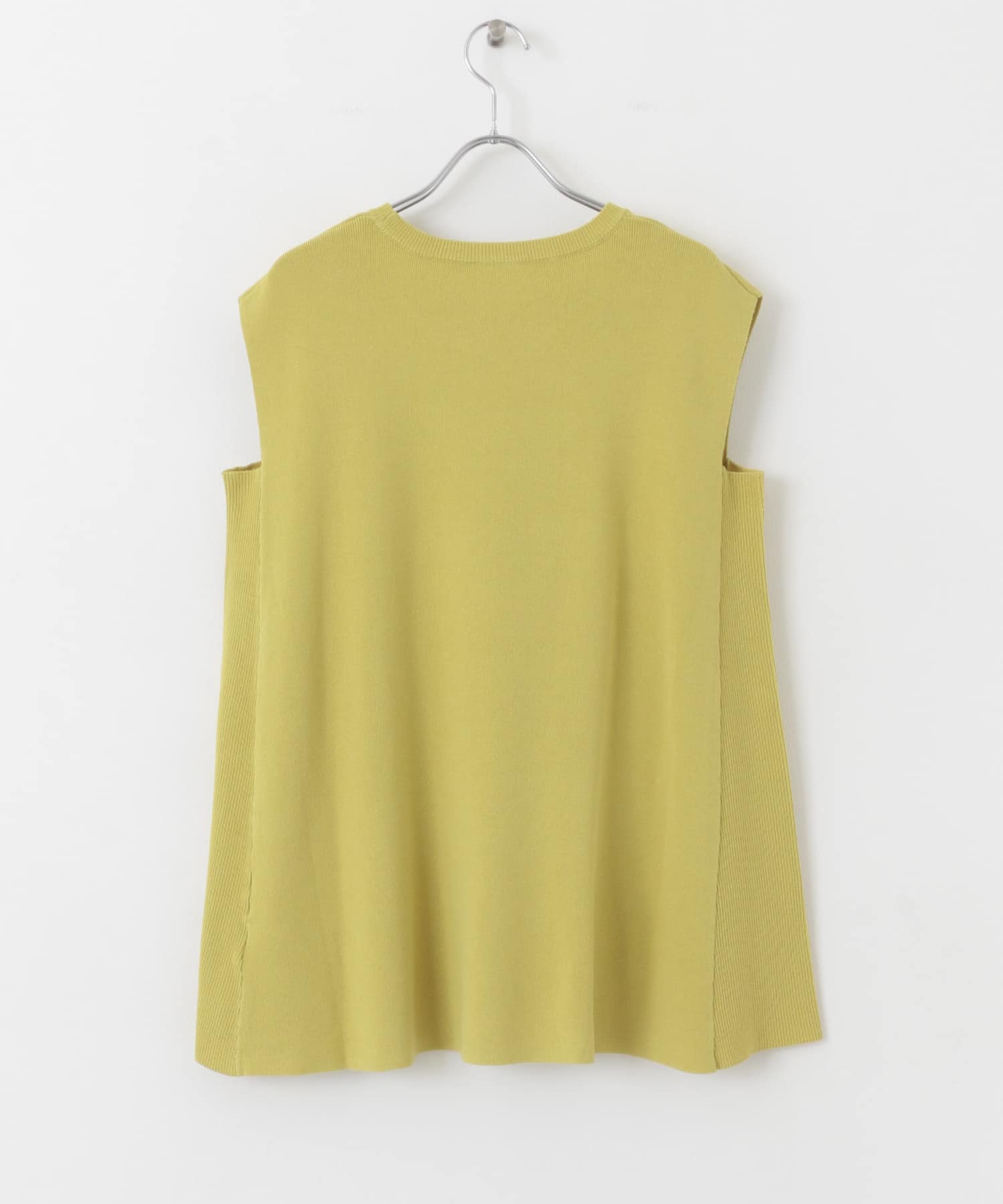 フレンチスリーブフレアチュニックセーター YELLOW one
