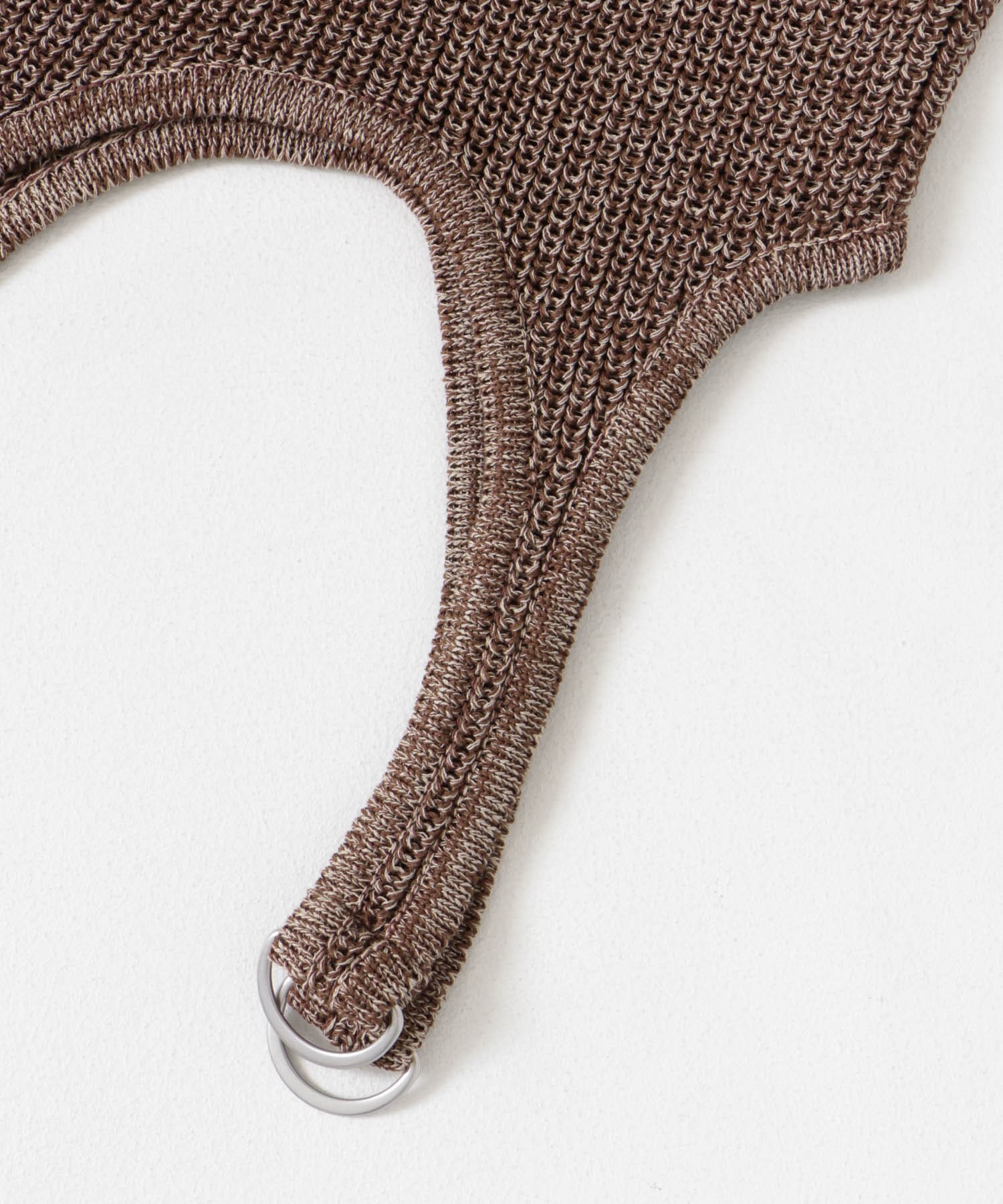 ガーターデザインセーター(5分袖) BROWN one