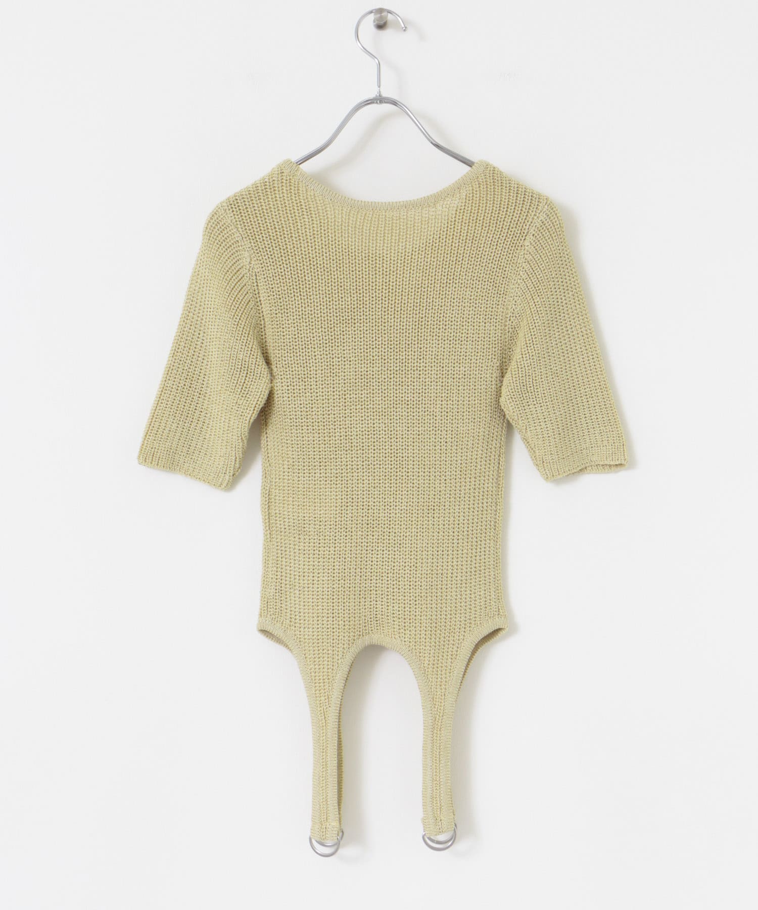 ガーターデザインセーター(5分袖) BEIGE one