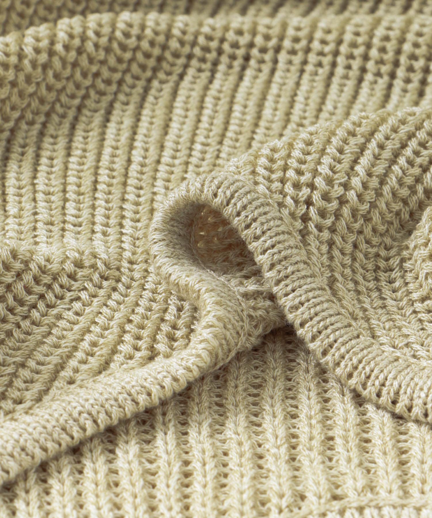 ガーターデザインセーター(5分袖) BEIGE one