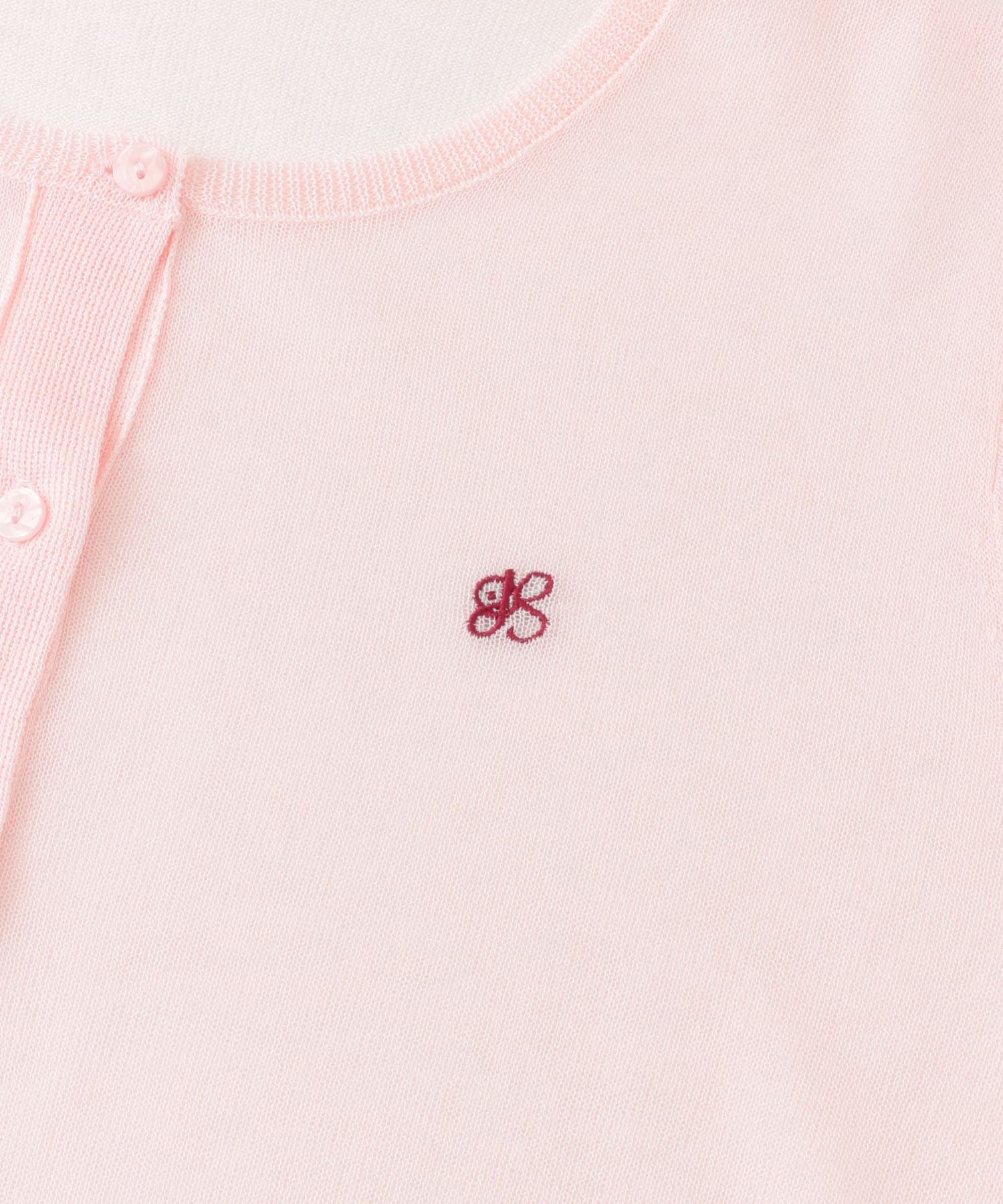 シシュウコンパクトニットカーディガン PINK one