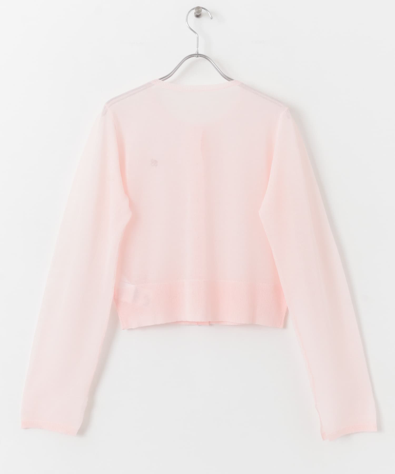 シシュウコンパクトニットカーディガン PINK one