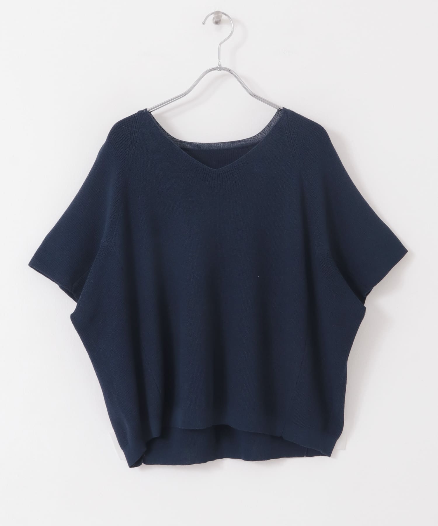 Vネックドルマンセーター NAVY one