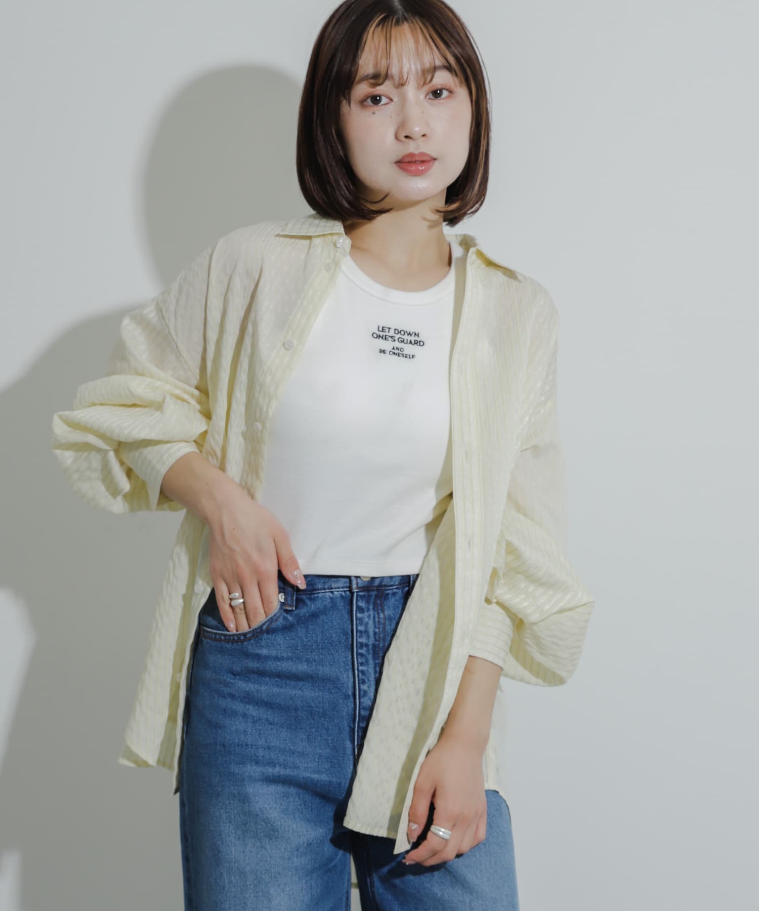 身長：158cm サイズ：one