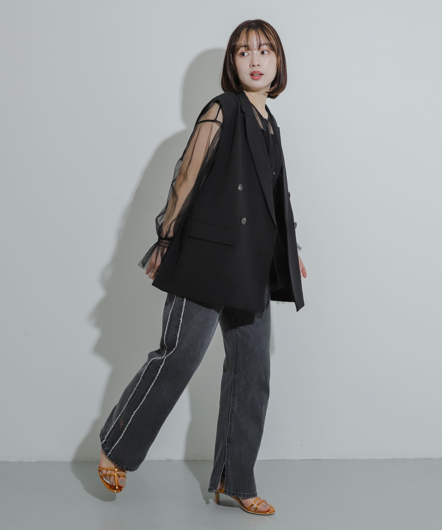 身長：158cm サイズ：one