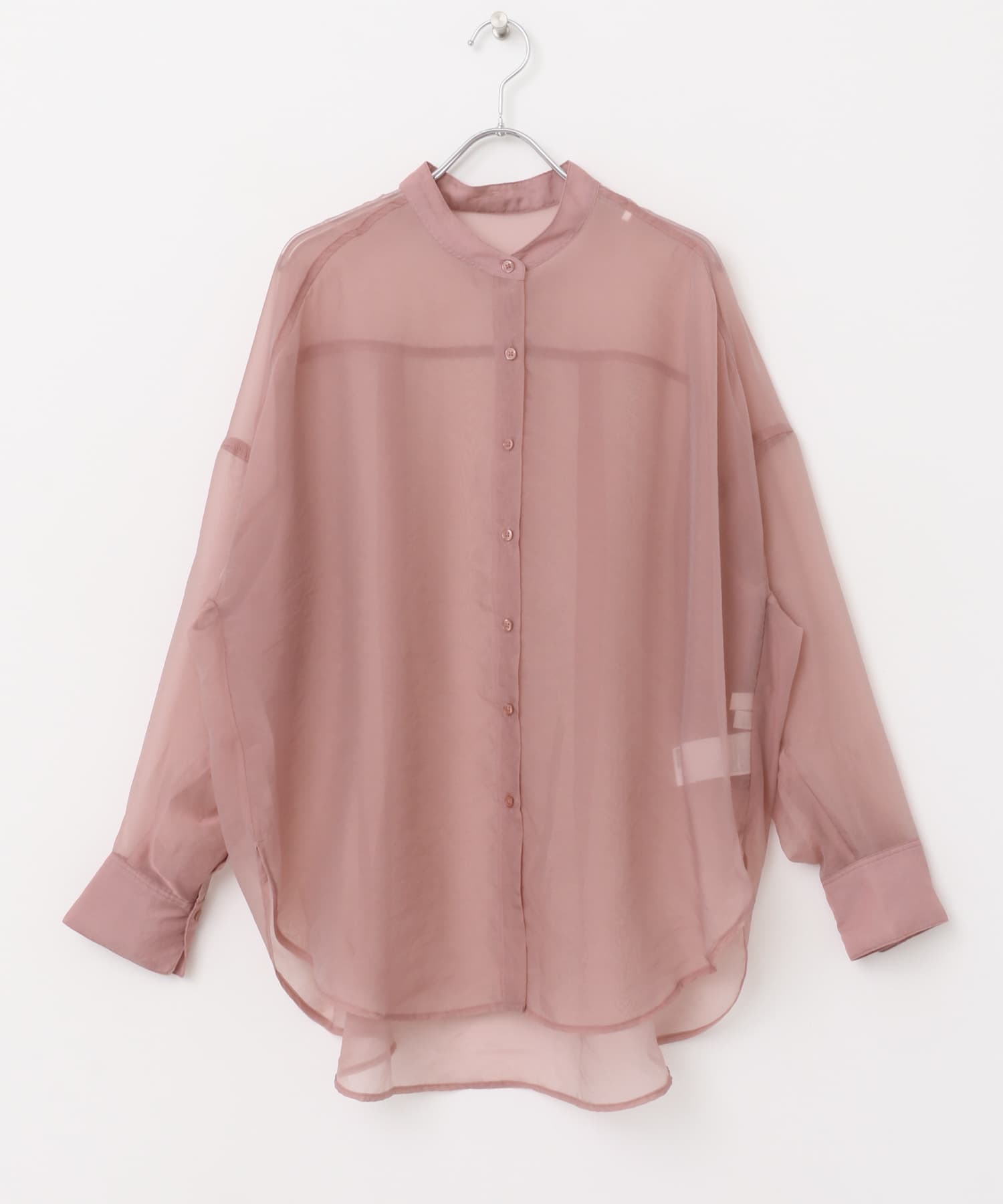 『一部WEB限定カラー』シアーシャンブレーシャツ L.PINK one