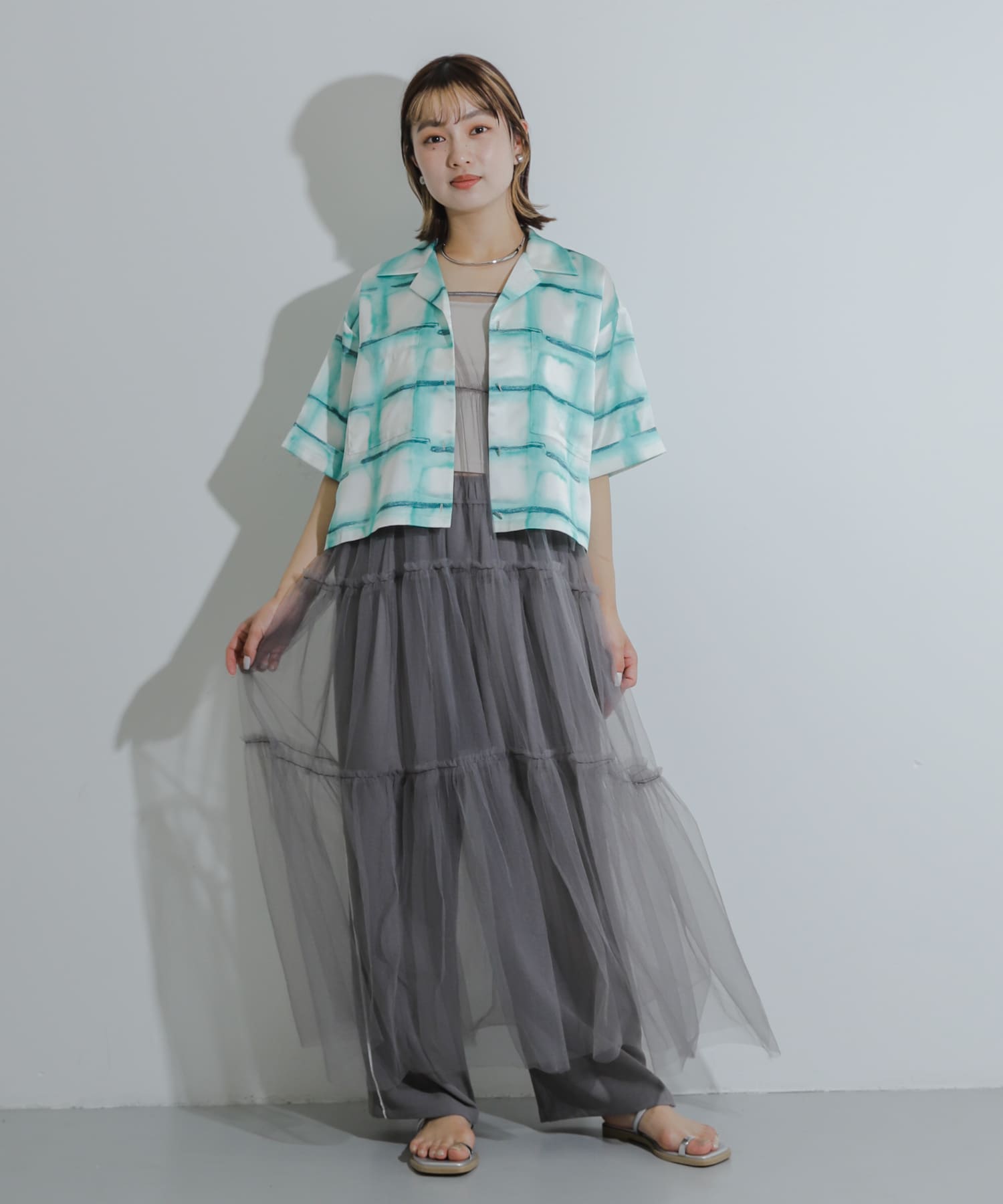 身長：158cm サイズ：one