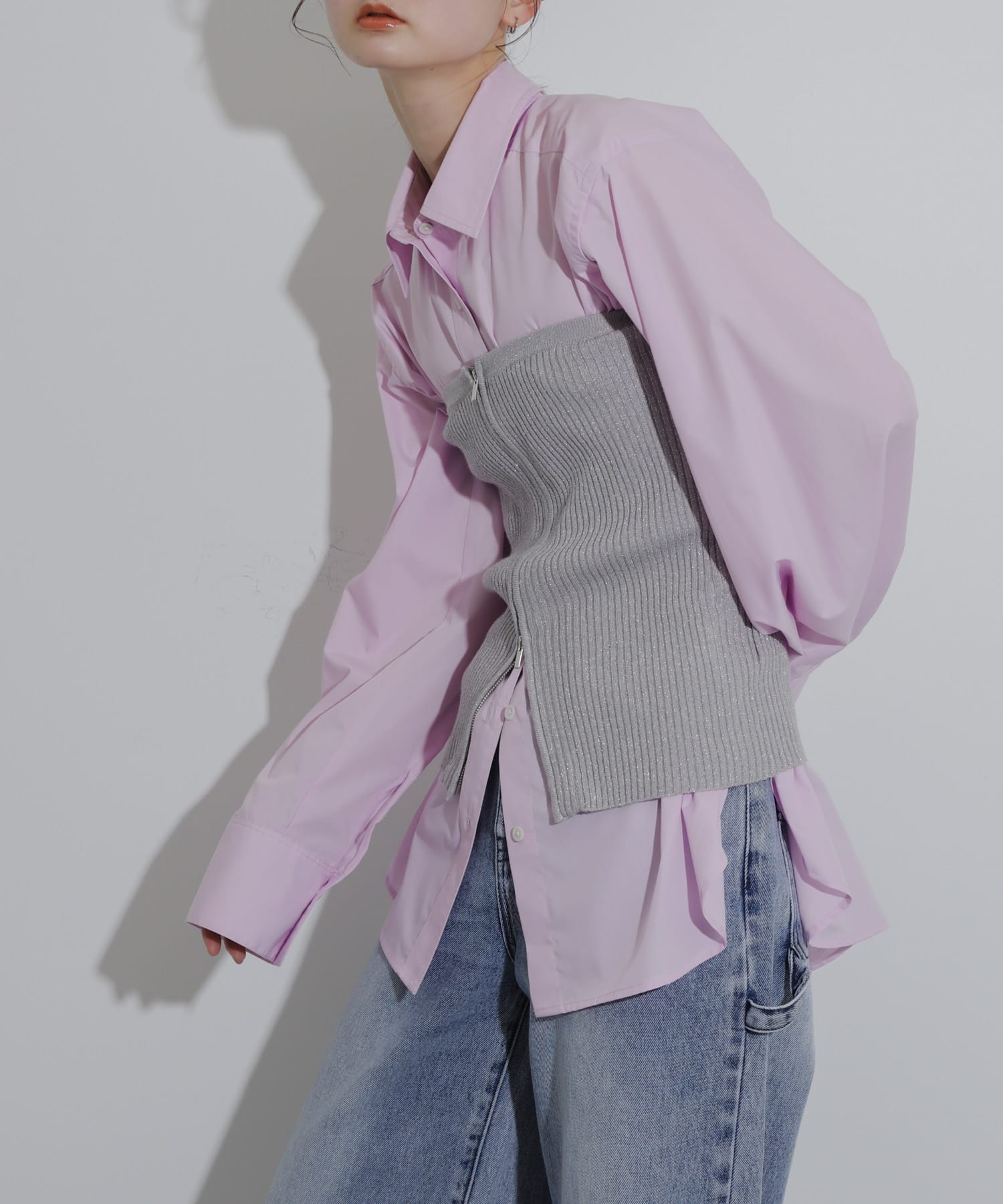 アームスリットオーバーシャツ