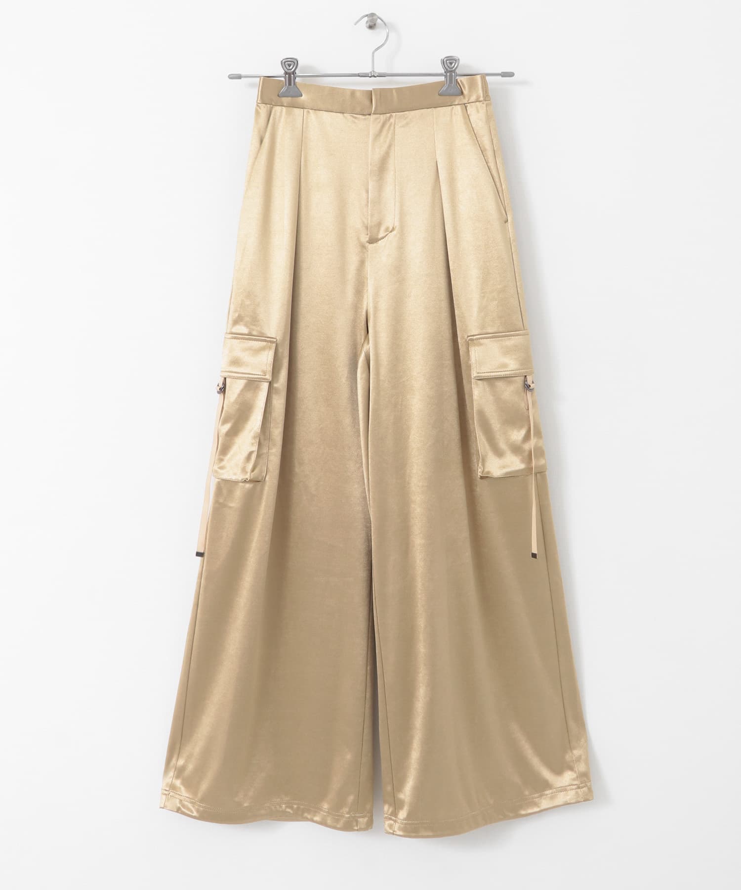 シャイニーカットカーゴパンツ BEIGE one