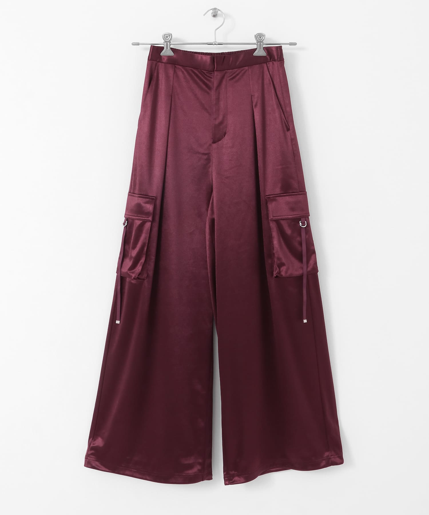 シャイニーカットカーゴパンツ BURGUNDY one