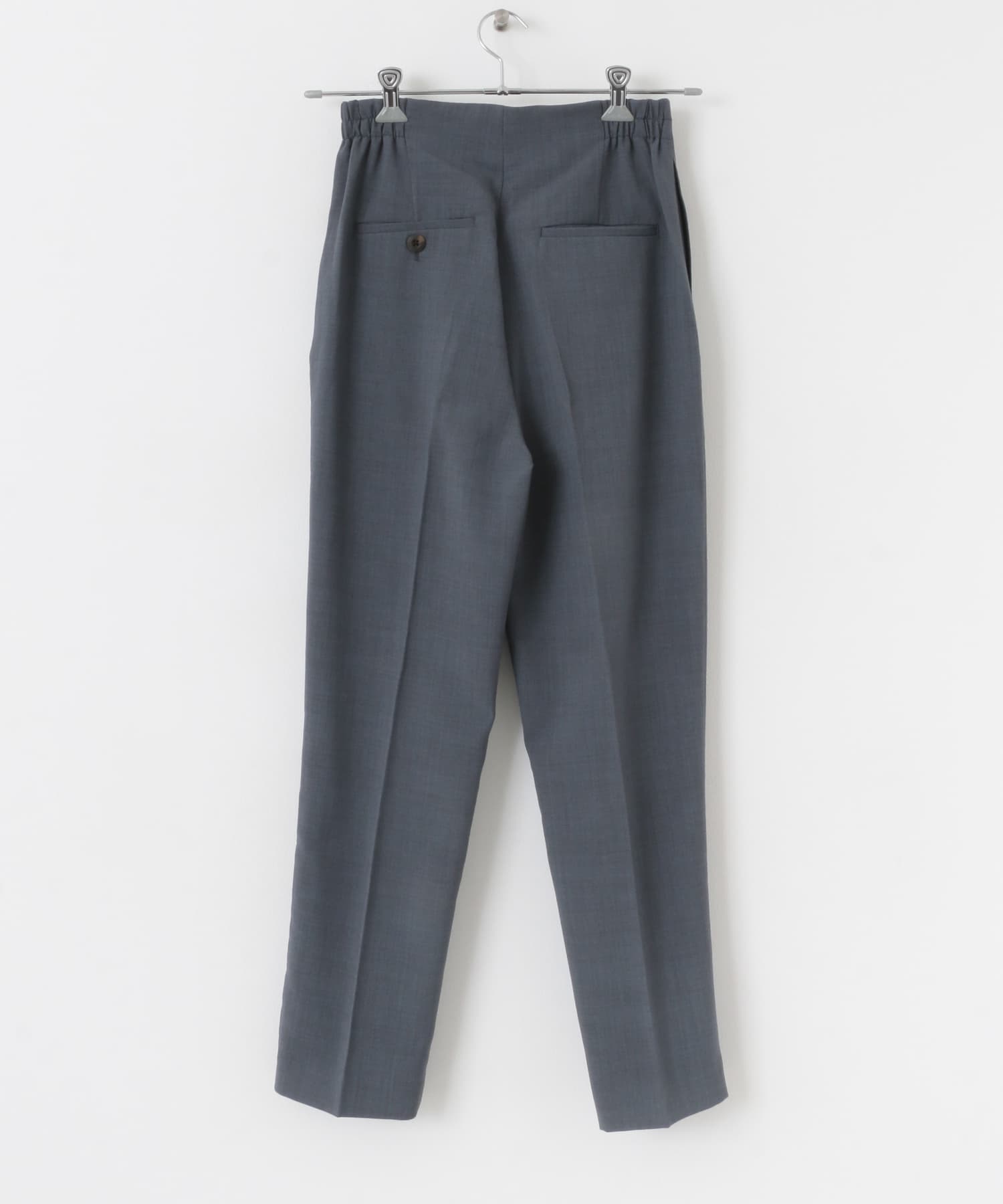 『UR TECH DRYLUXE』リネンライクテーパードパンツ NAVY S