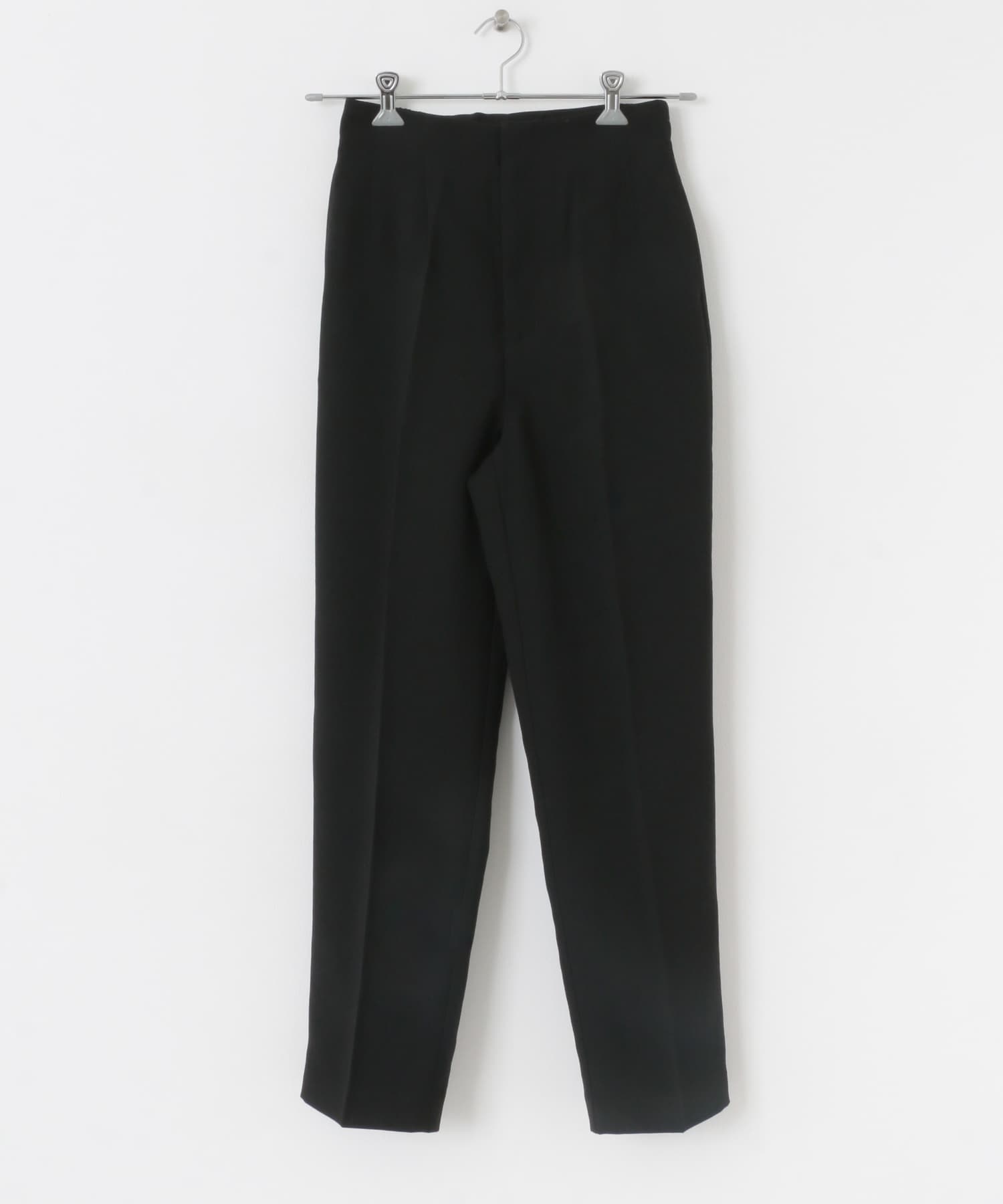 『UR TECH DRYLUXE』リネンライクテーパードパンツ BLACK S