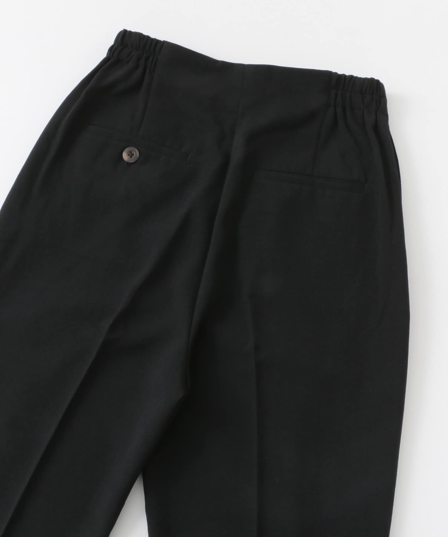 『UR TECH DRYLUXE』リネンライクテーパードパンツ BLACK S