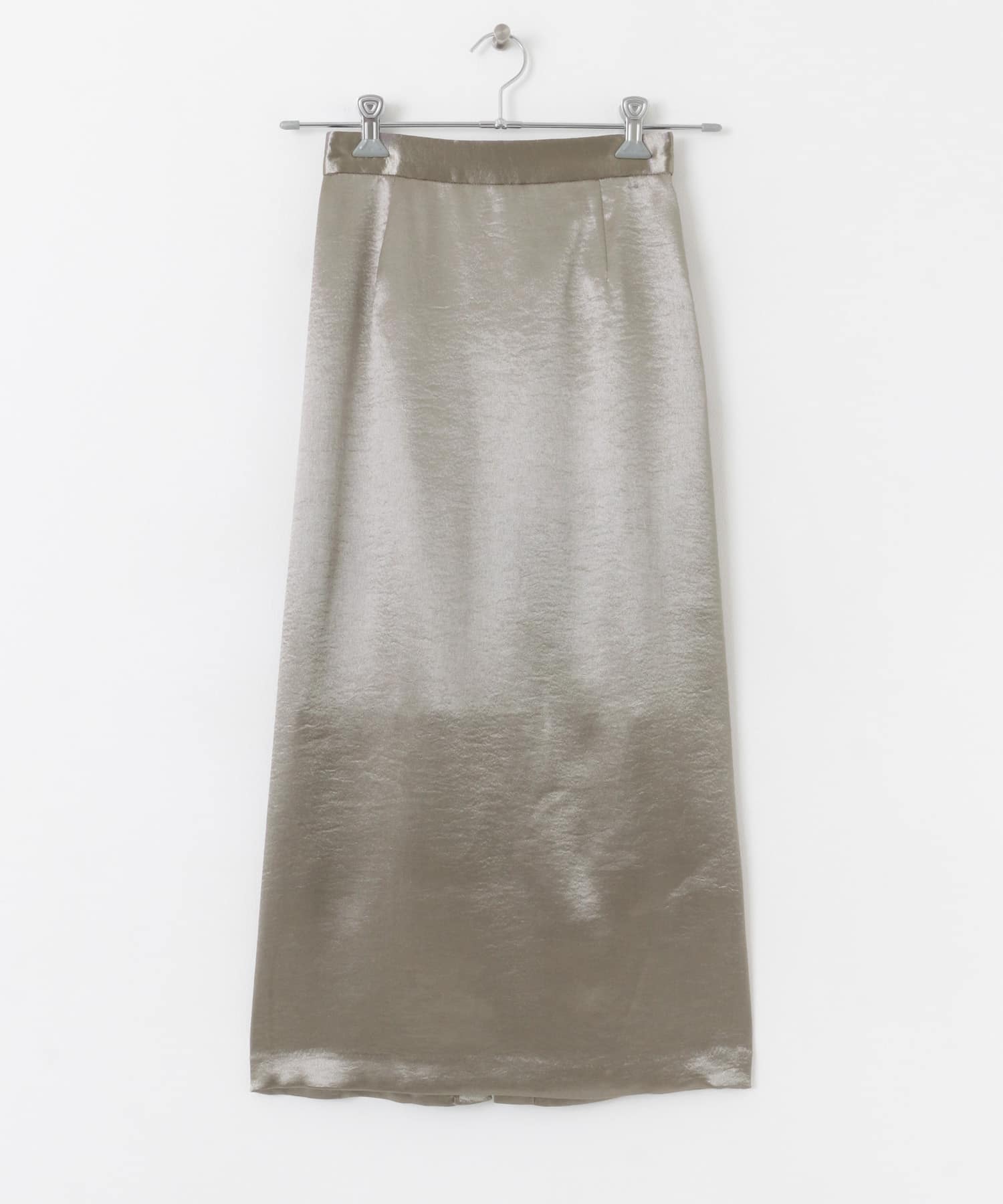 シャイニーサテンナロースカート GRAY S