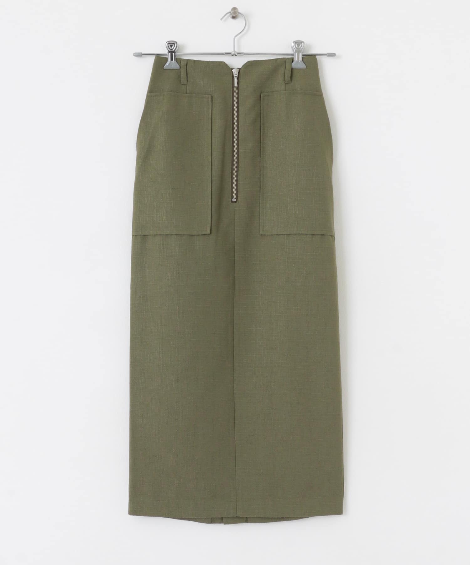 アウトポケットジップスカート KHAKI S