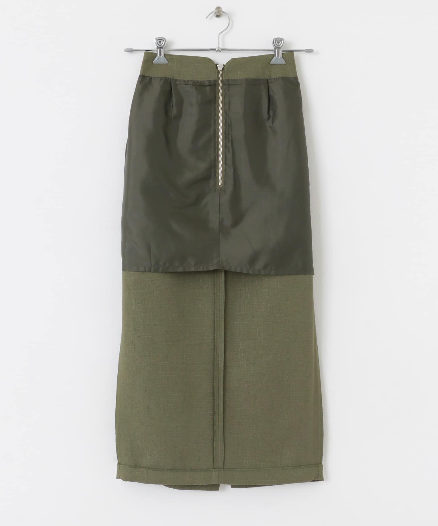 アウトポケットジップスカート KHAKI S