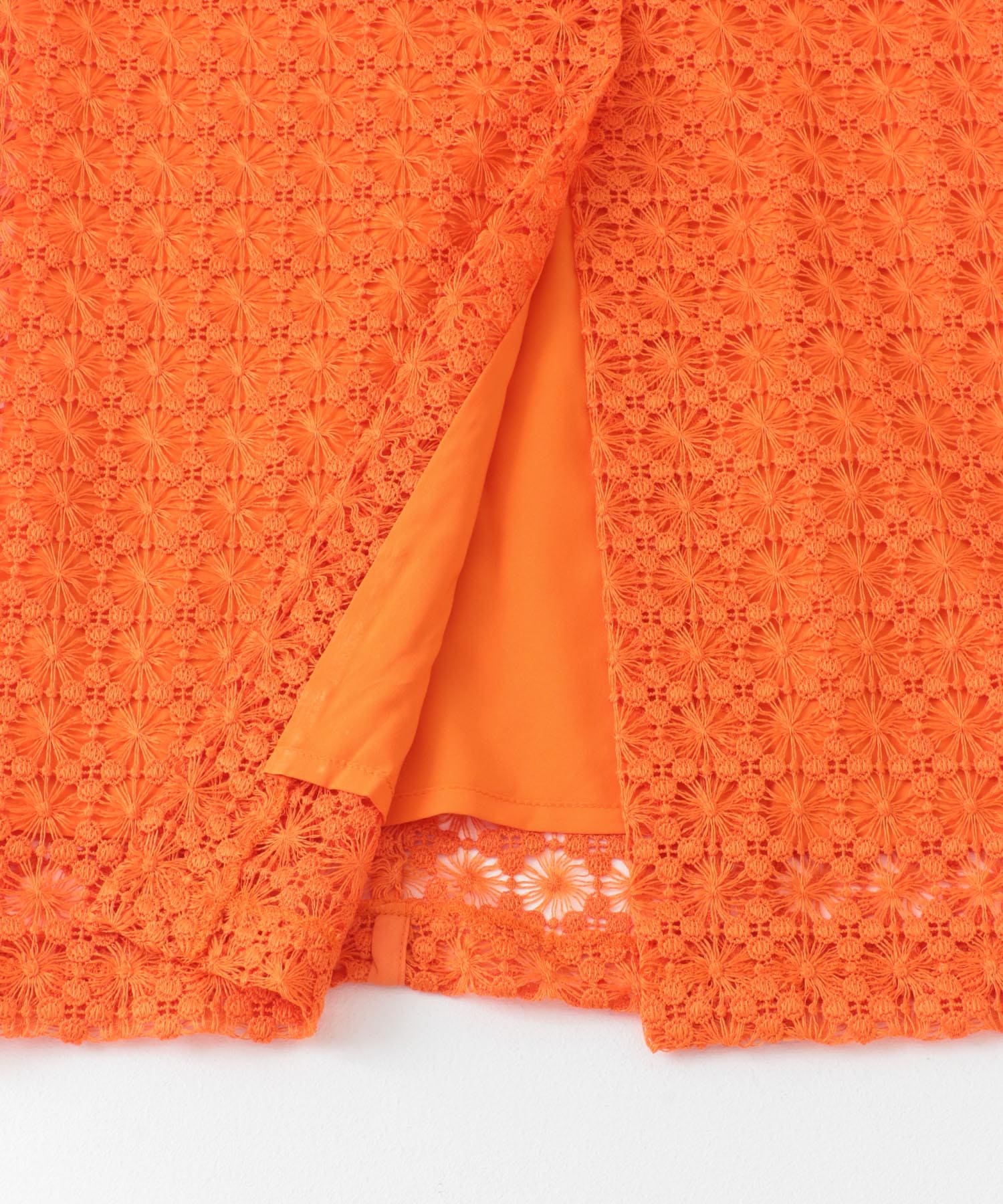 パイピングレーススカート ORANGE S