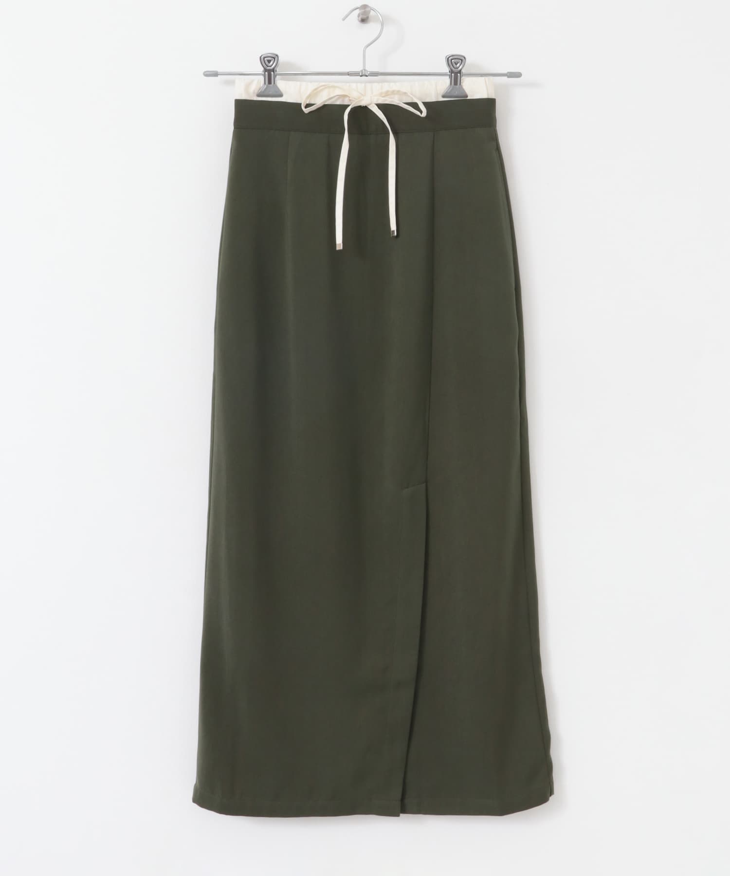 ドロストデザインタイトスカート KHAKI S