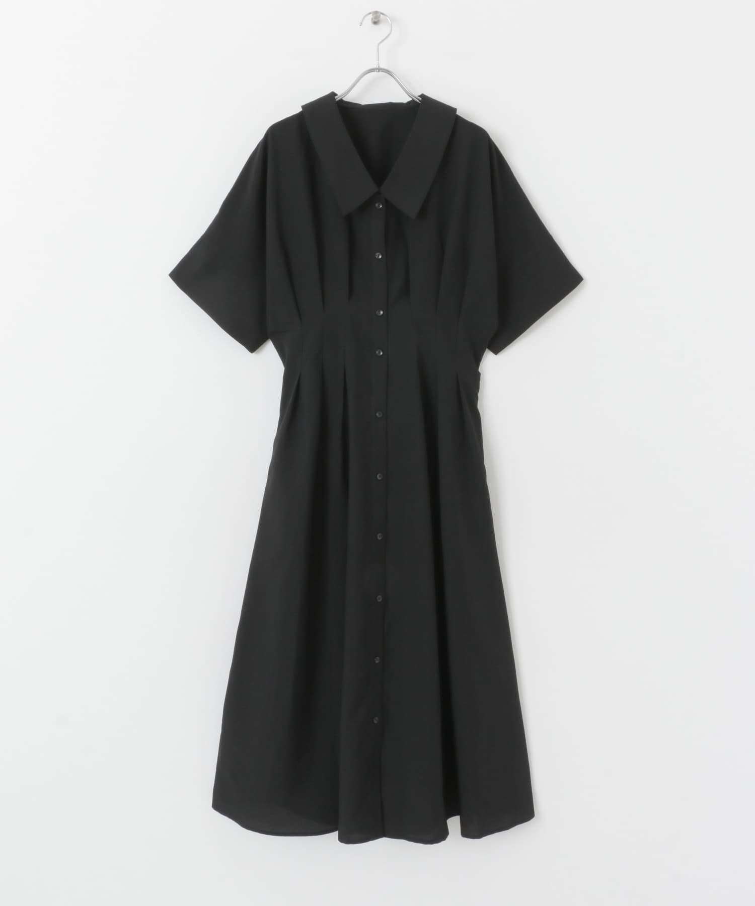 ウエストタックシャツワンピース BLACK COMPACT