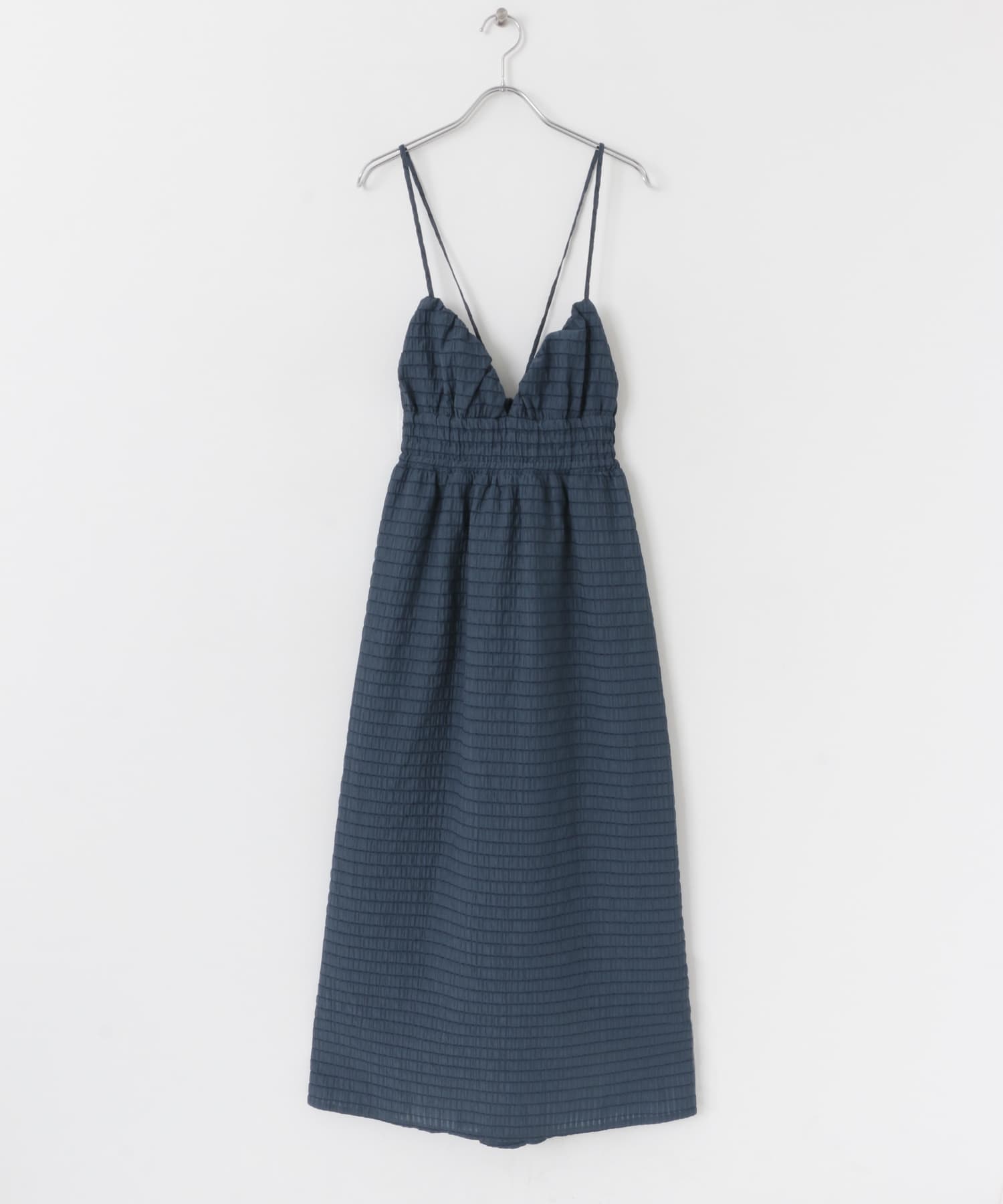 チェックキャミワンピース NAVY COMPACT