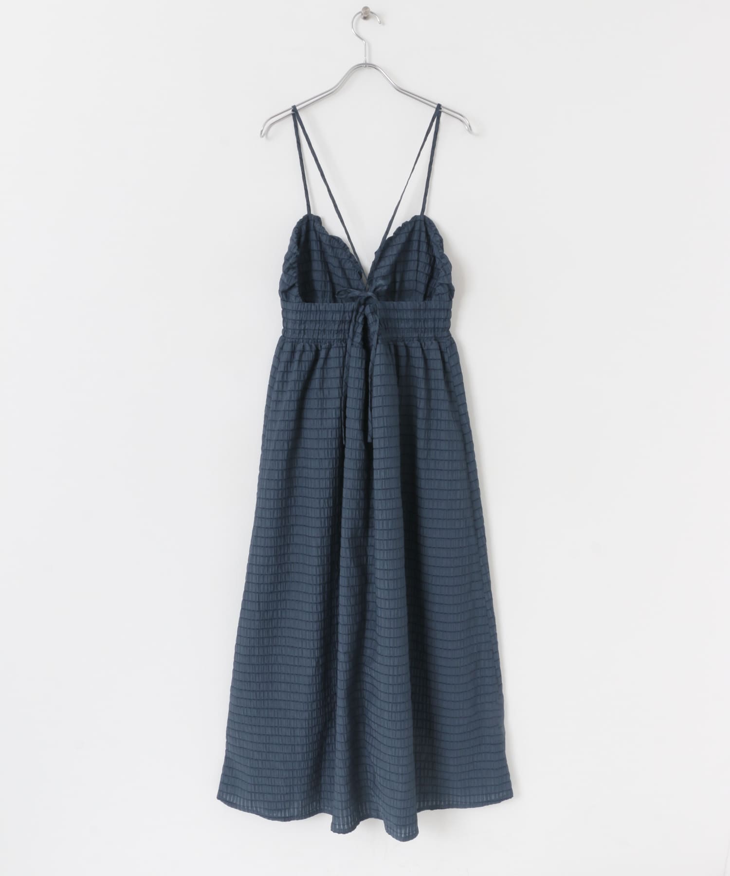 チェックキャミワンピース NAVY COMPACT