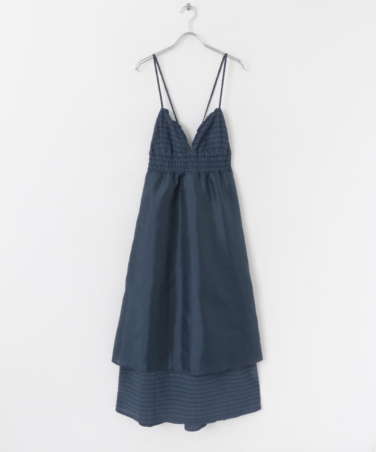 チェックキャミワンピース NAVY COMPACT