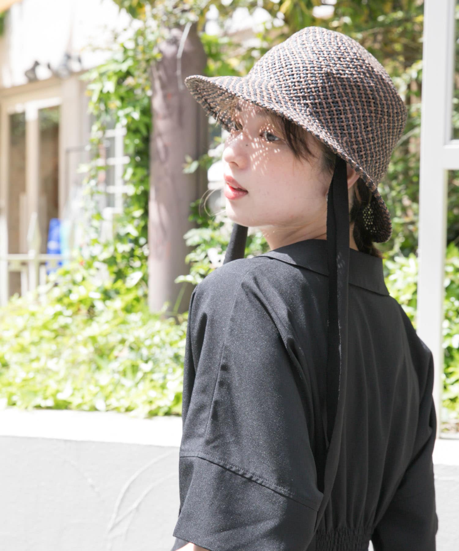 リボンツキハット BROWN one