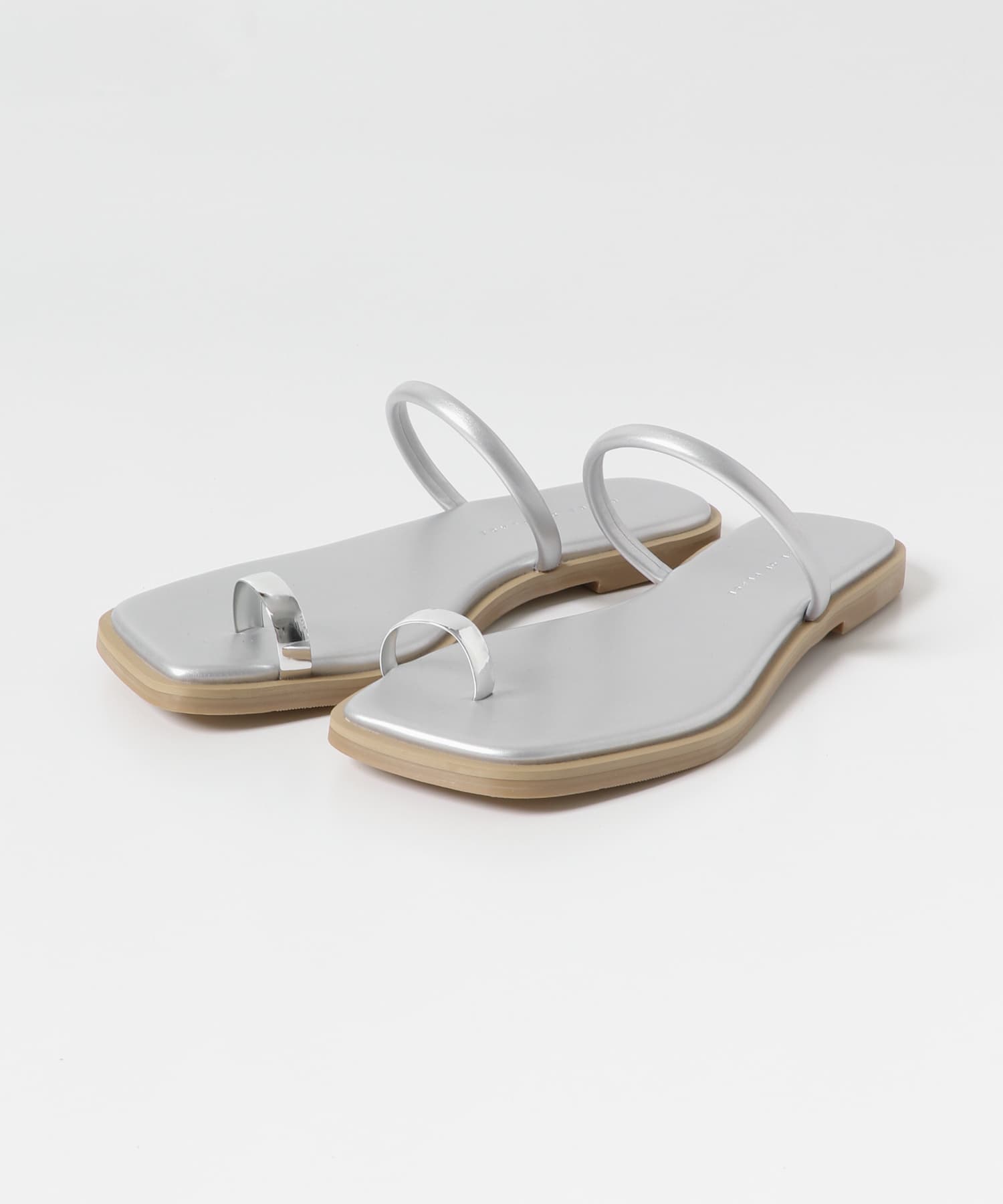 フラットリングサンダル SILVER S