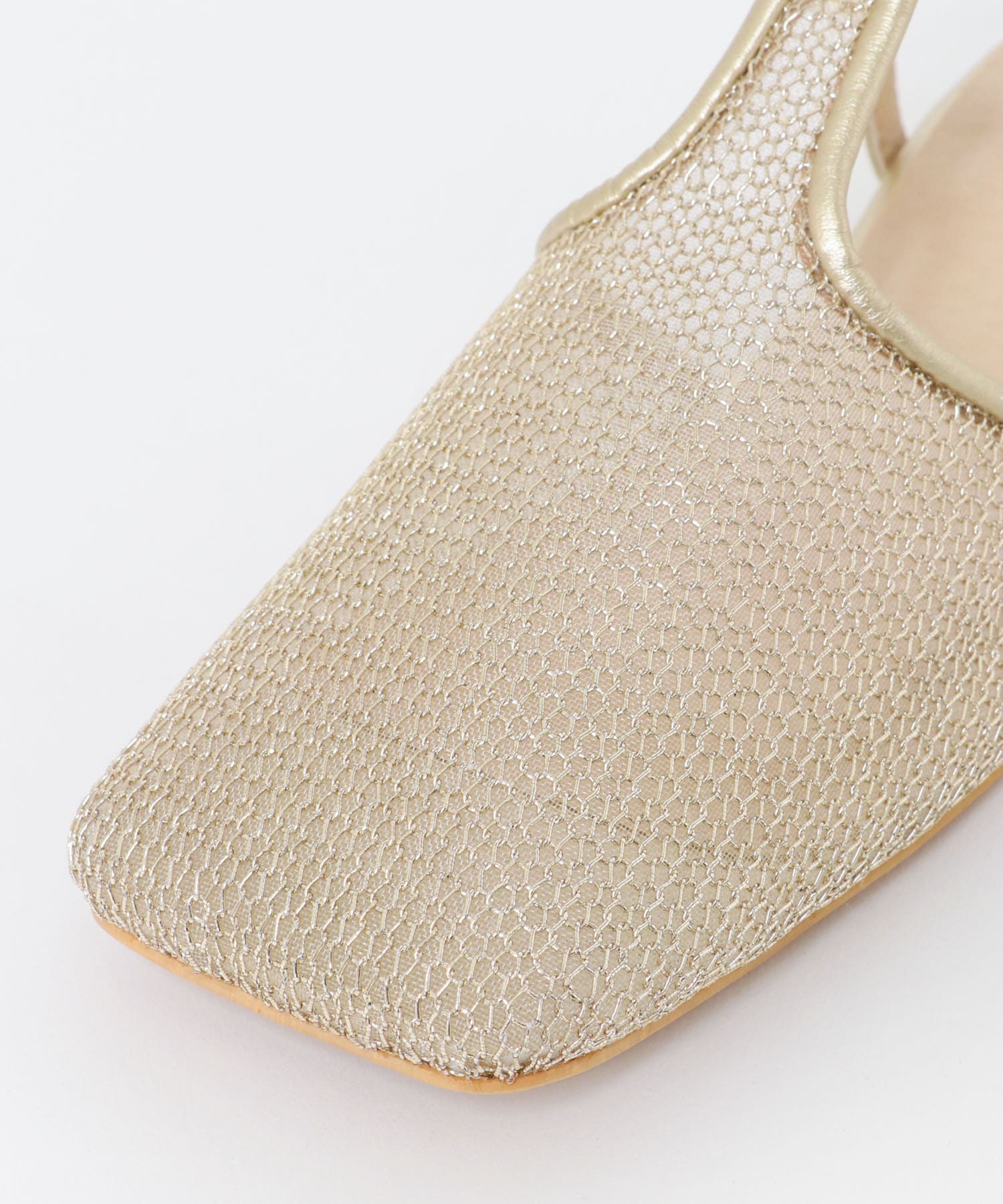 Tストラップメッシュサンダル GOLD S