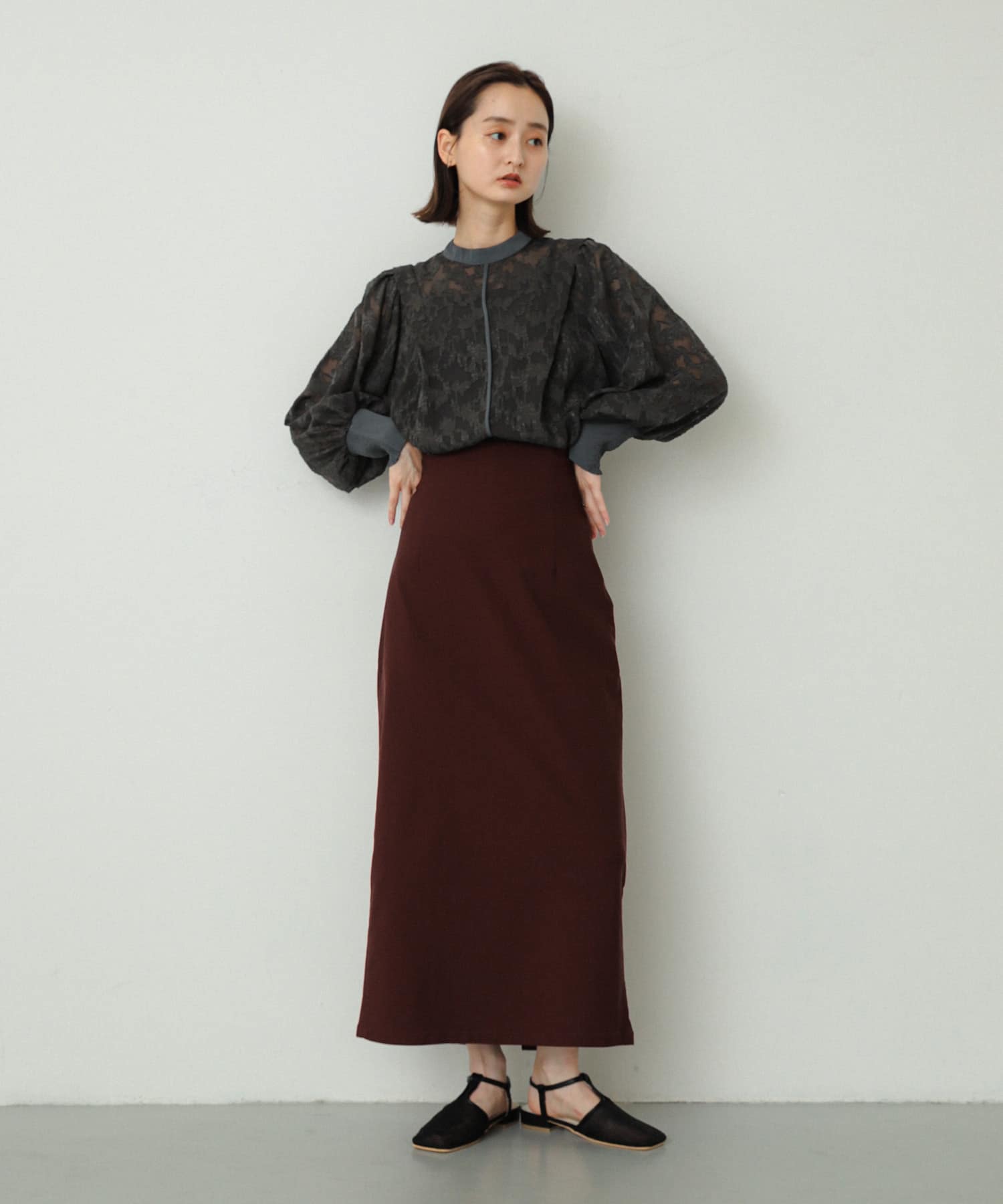 Tストラップメッシュサンダル BLACK S