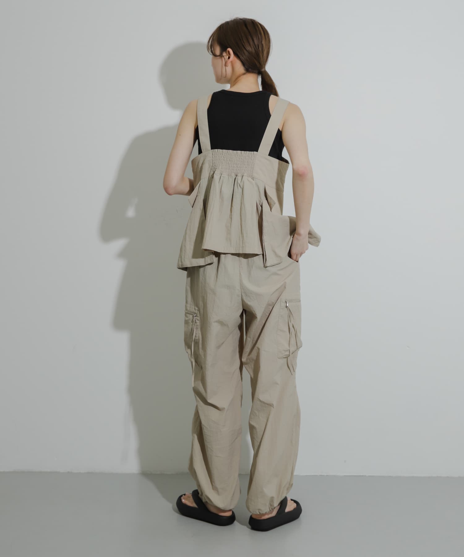 『WEB/一部店舗限定』トングクッションサンダル BLACK 24.5