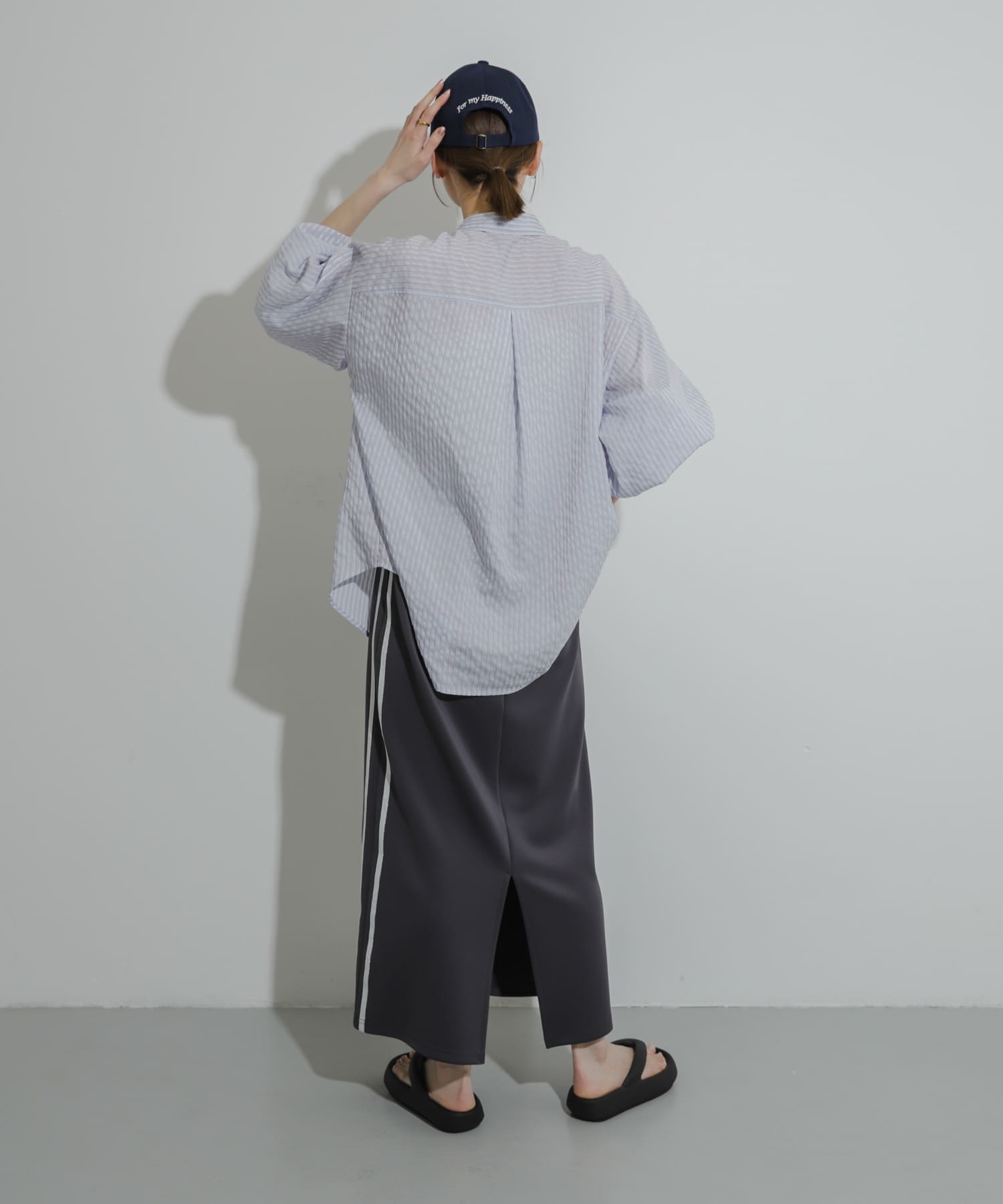 『WEB/一部店舗限定』トングクッションサンダル BLACK 23.5