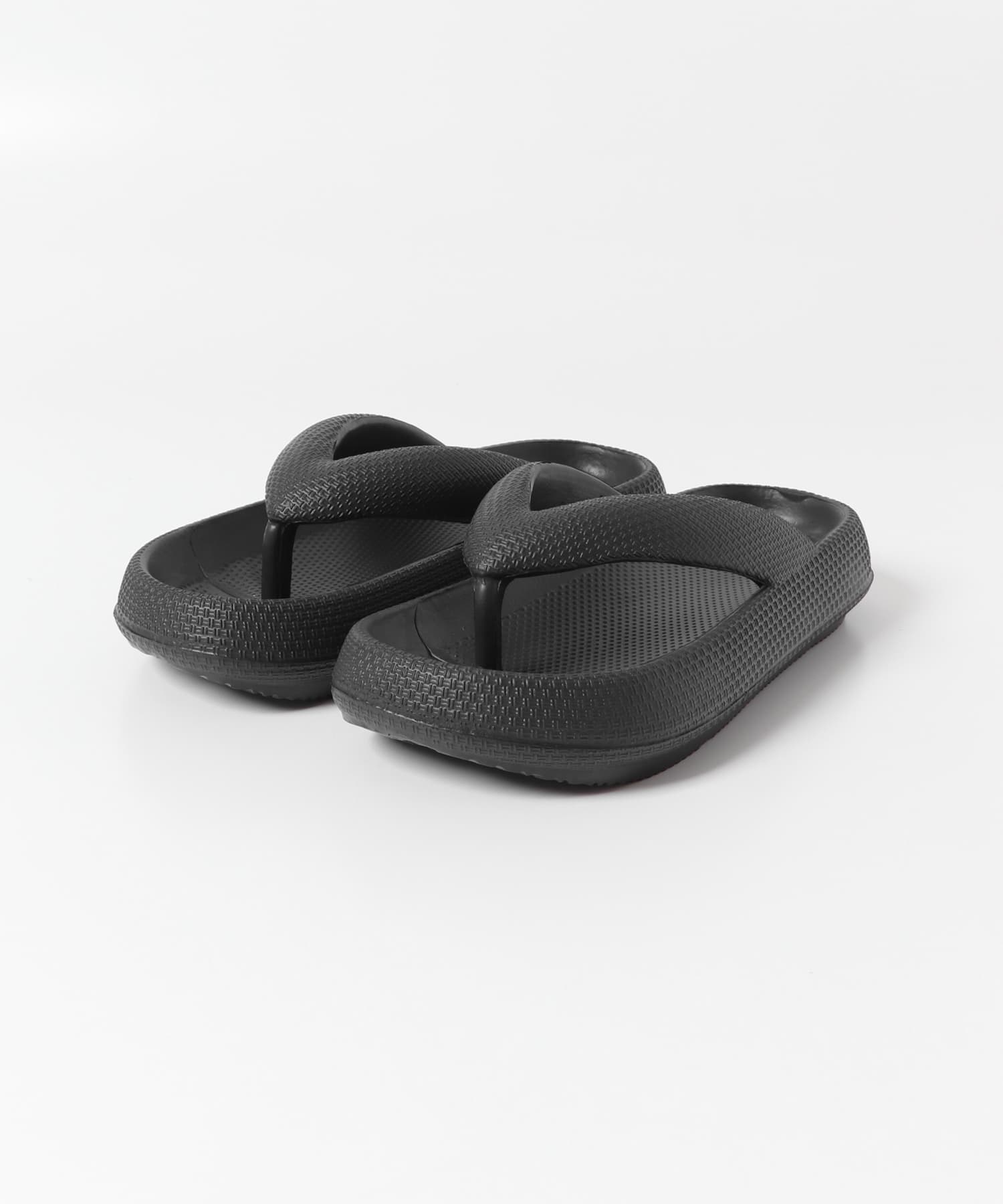 『WEB限定』トングクッションサンダル BLACK 24