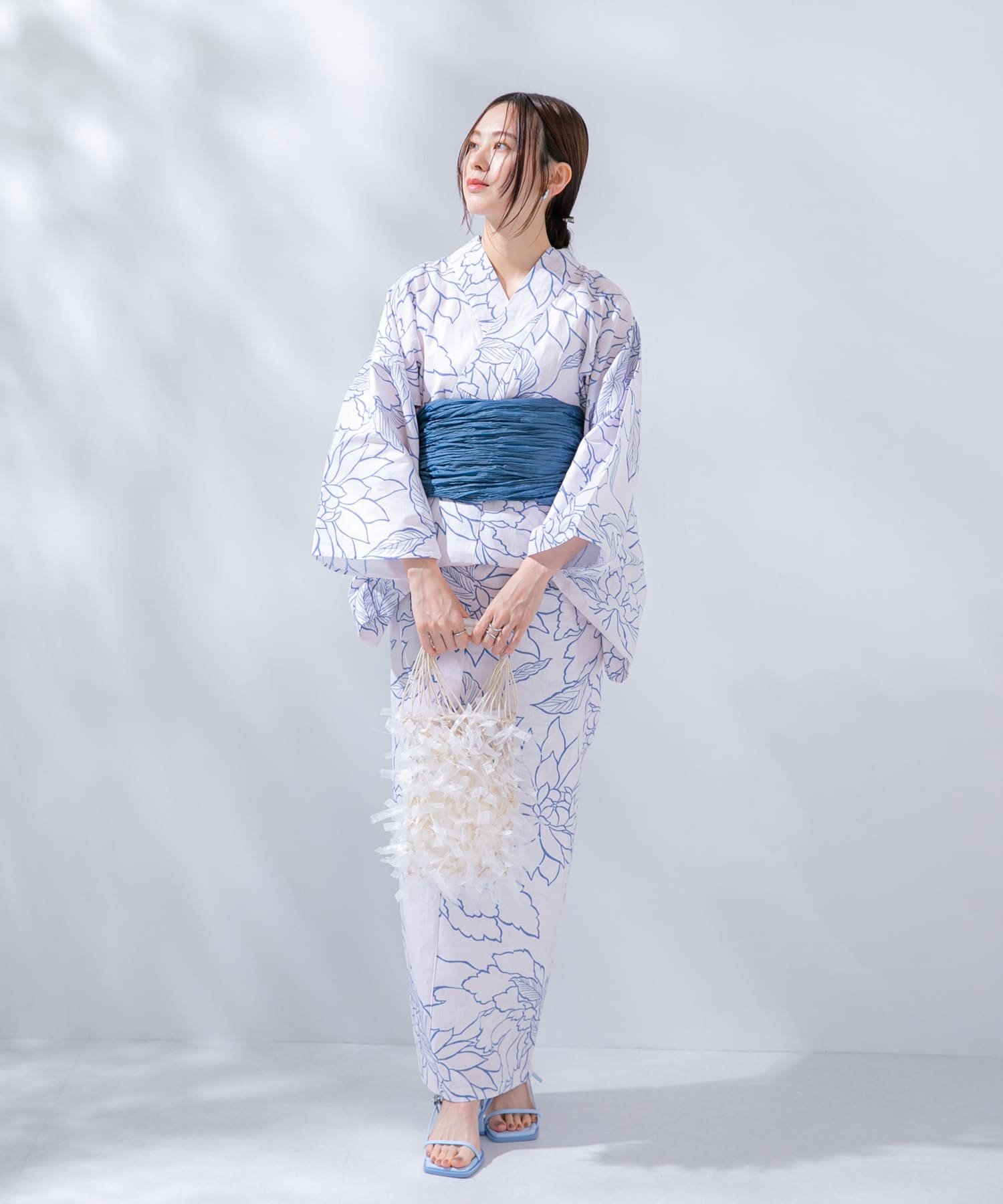 浴衣2点セットA(変織紅梅)