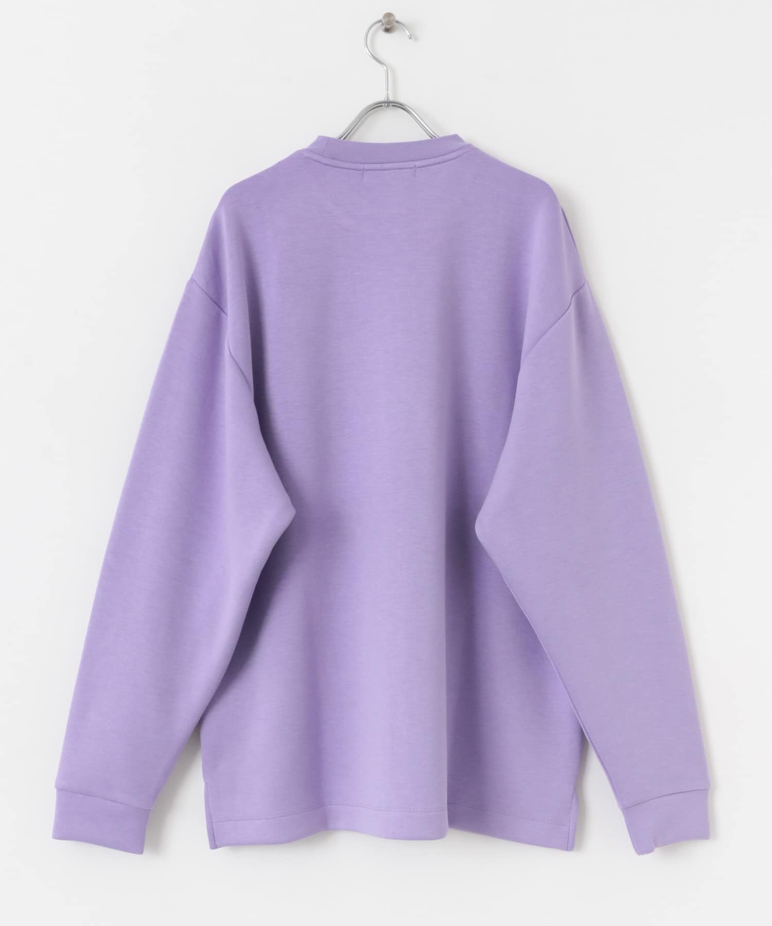 『ユニセックス』シシュウダンボールポンチロングスリーブ Tシャツ PURPLE M