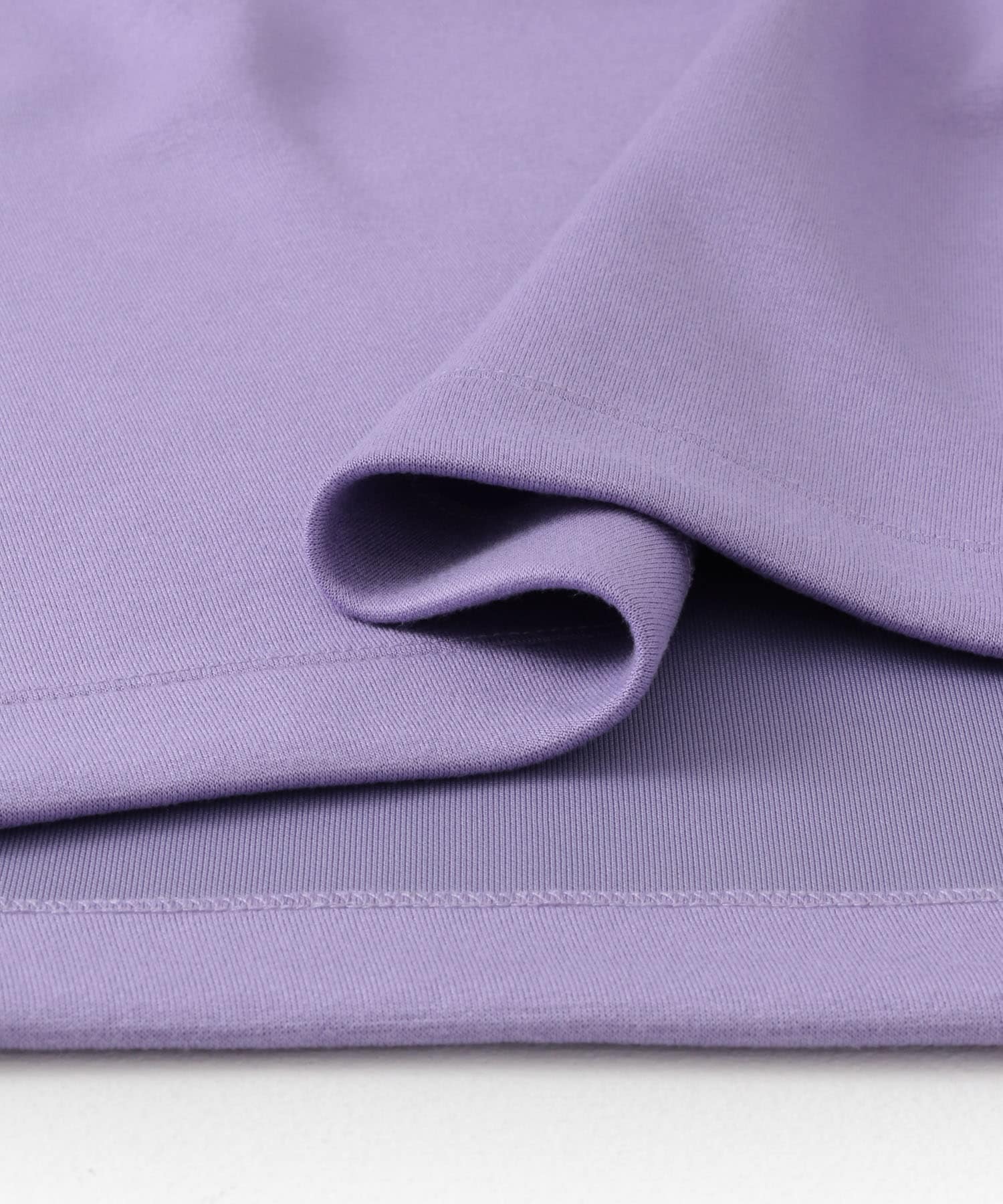 『ユニセックス』シシュウダンボールポンチロングスリーブ Tシャツ PURPLE M